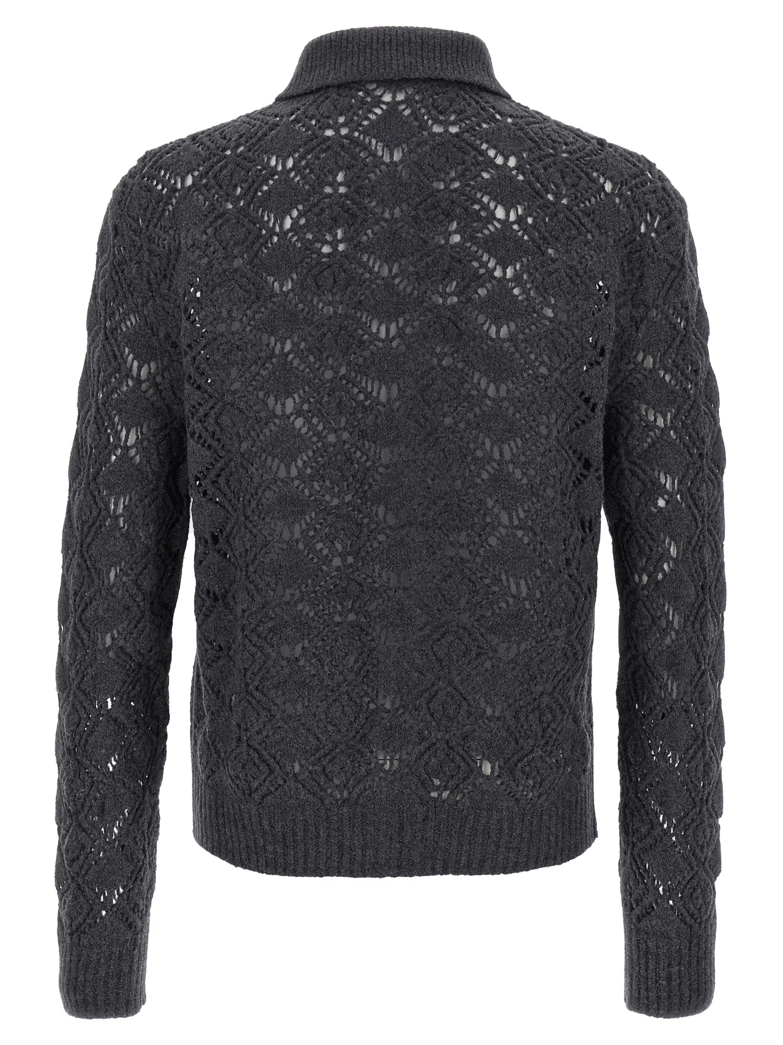 Jil Sander Men Openwork Wool Cardigan - Image 2