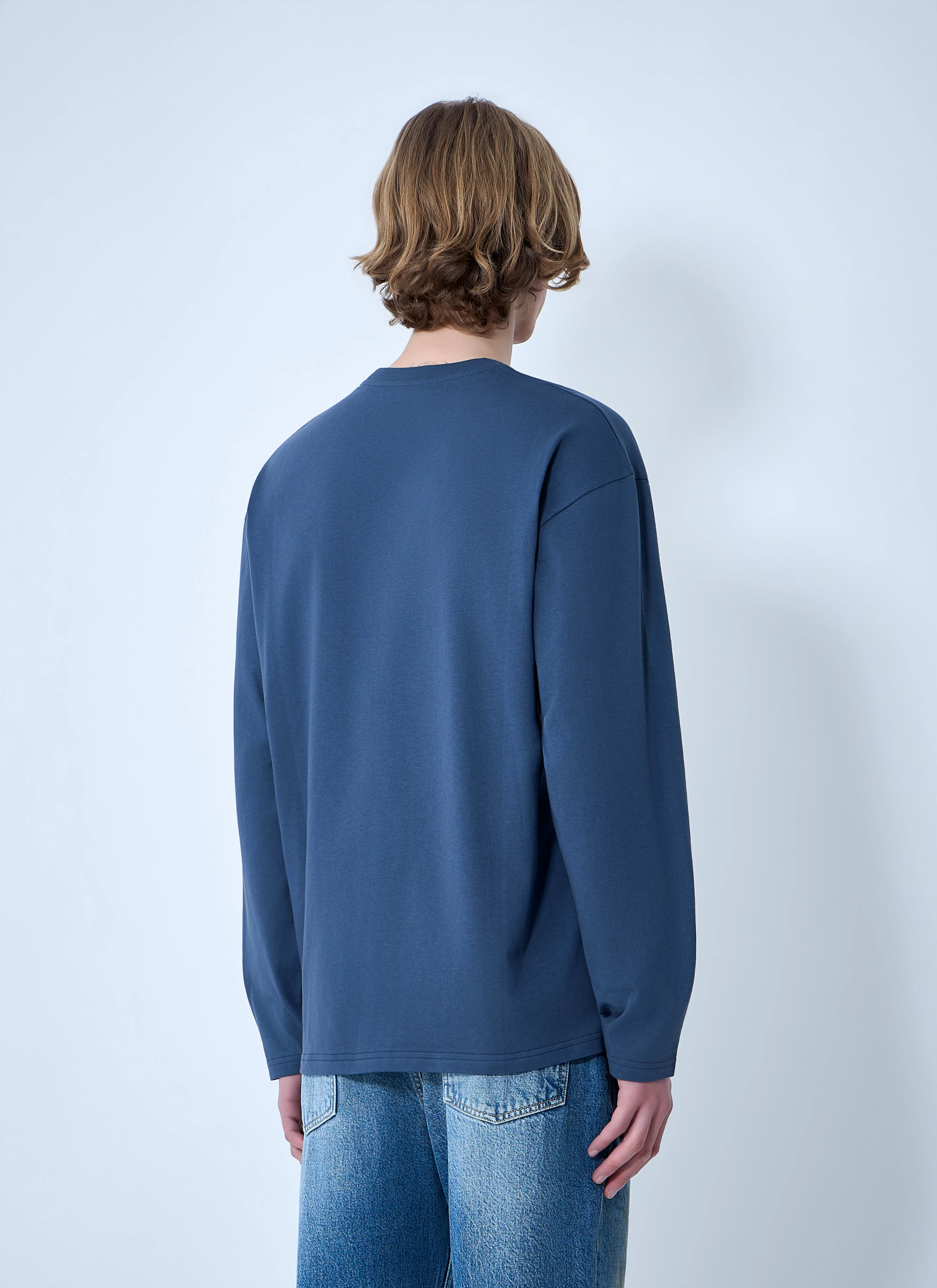 Jil Sander Men Ribbed Crewneck Long Sleeve Top - Image 4
