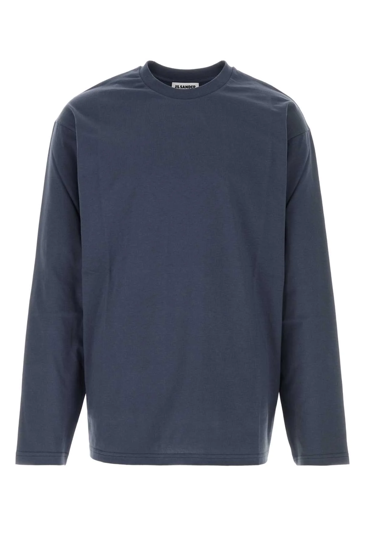 Jil Sander Men Navy Blue Cotton T-Shirt