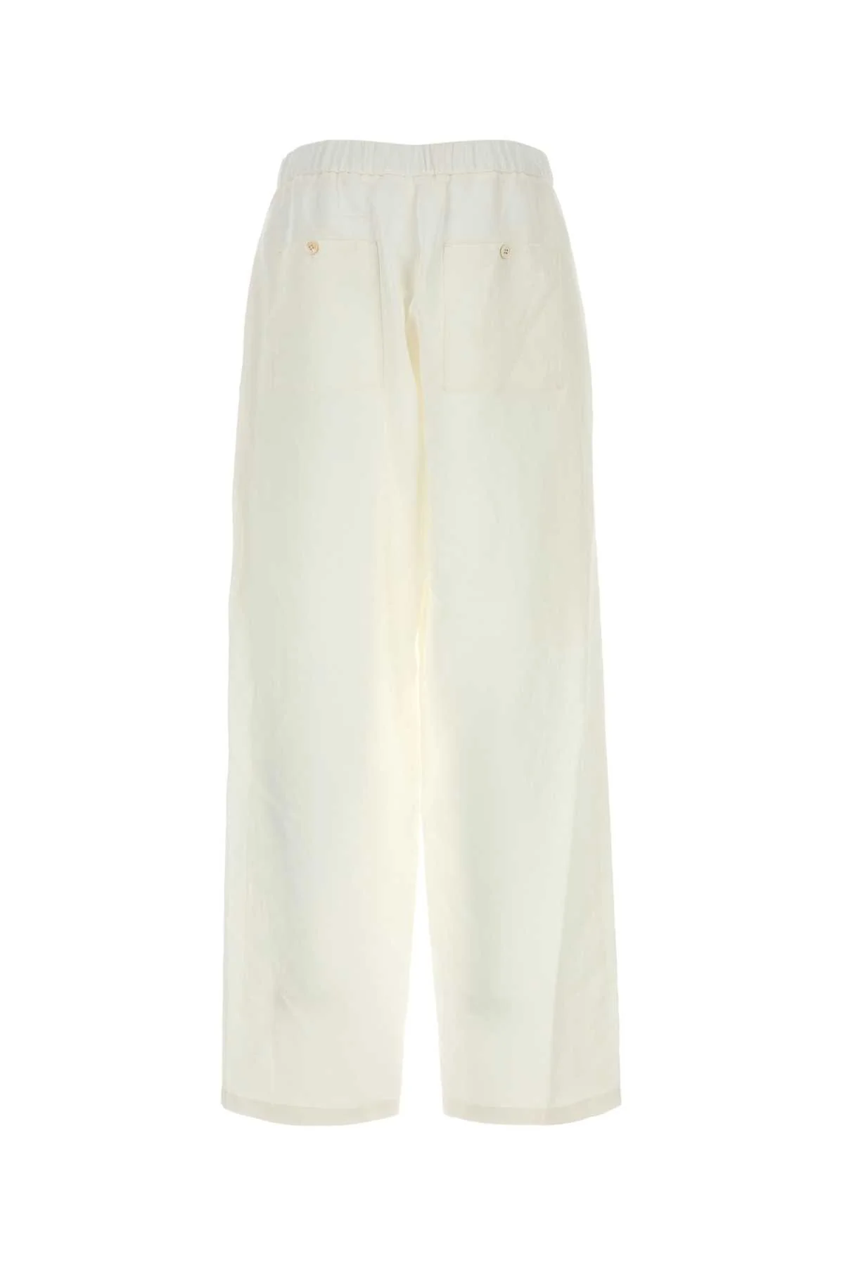 Jil Sander Men White Linen Cargo Pant - Image 2