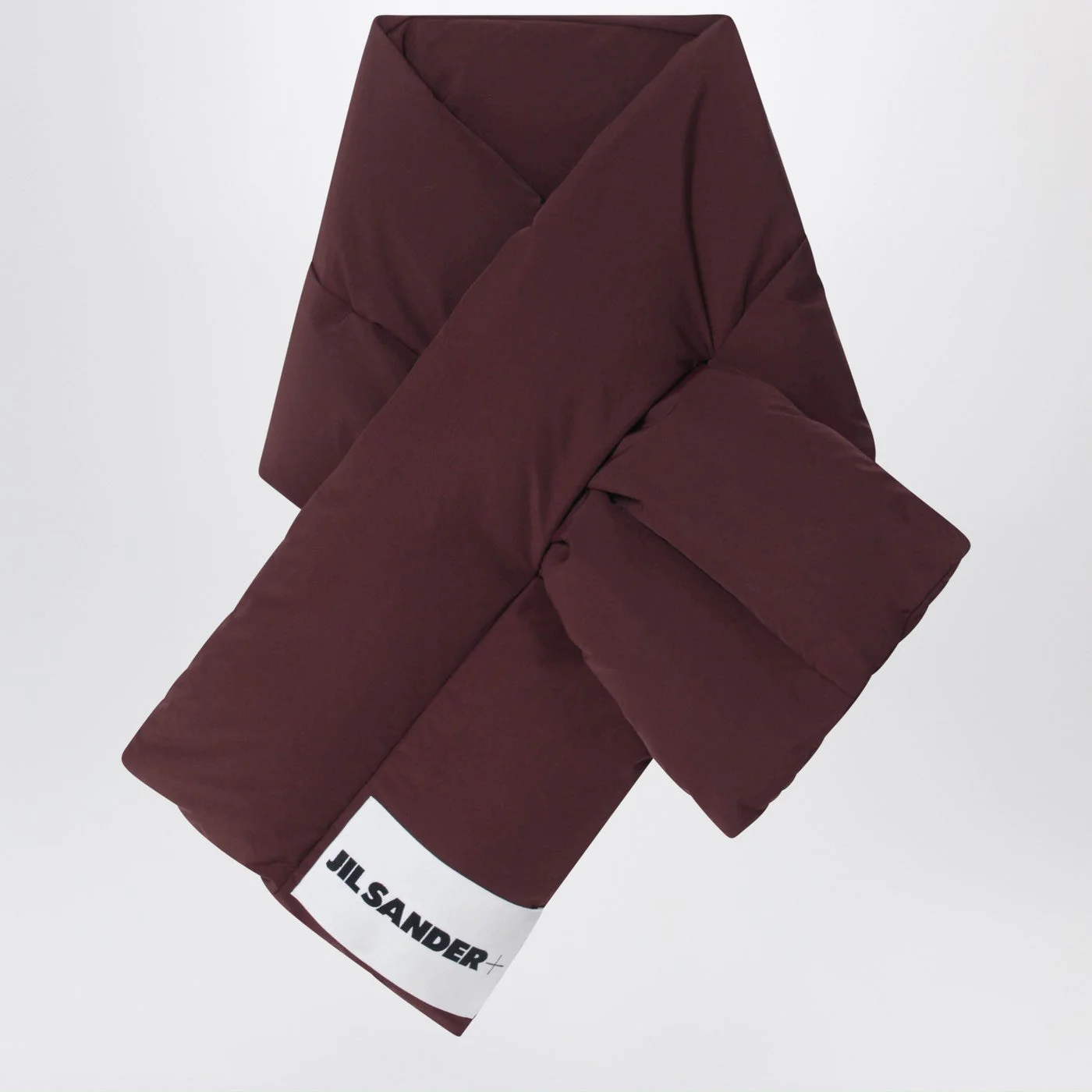 Jil Sander Plum Padded Scarf With Logo Men
