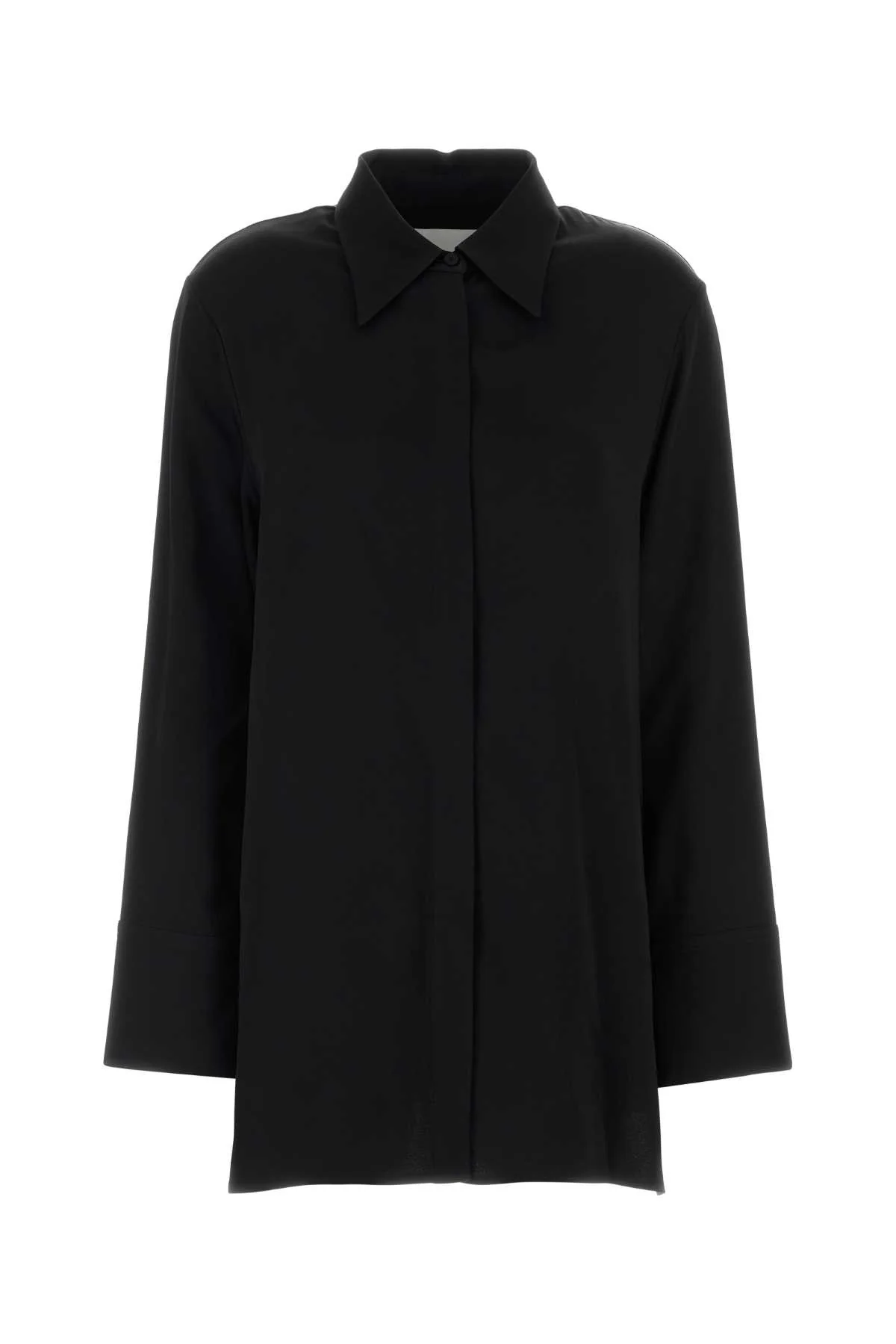Jil Sander Women Black Satin Oversize Shirt
