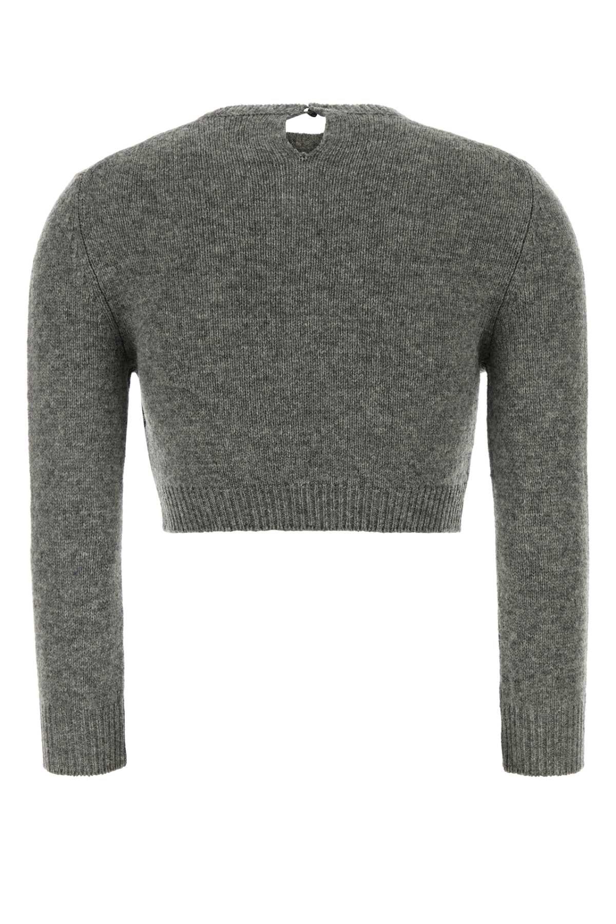 Jil Sander Women Grey Wool Blend Sweater - Image 2