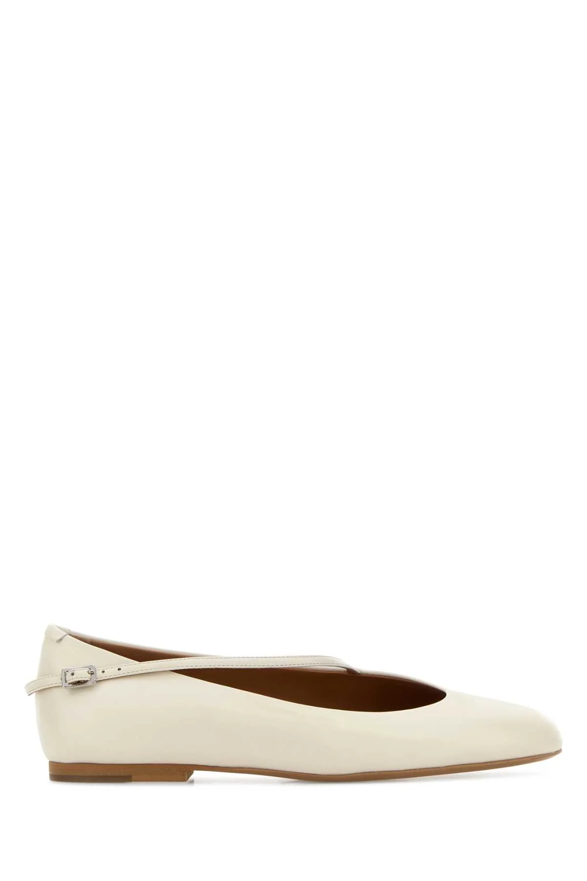 Jil Sander Women White Leather Elyss Ballerinas