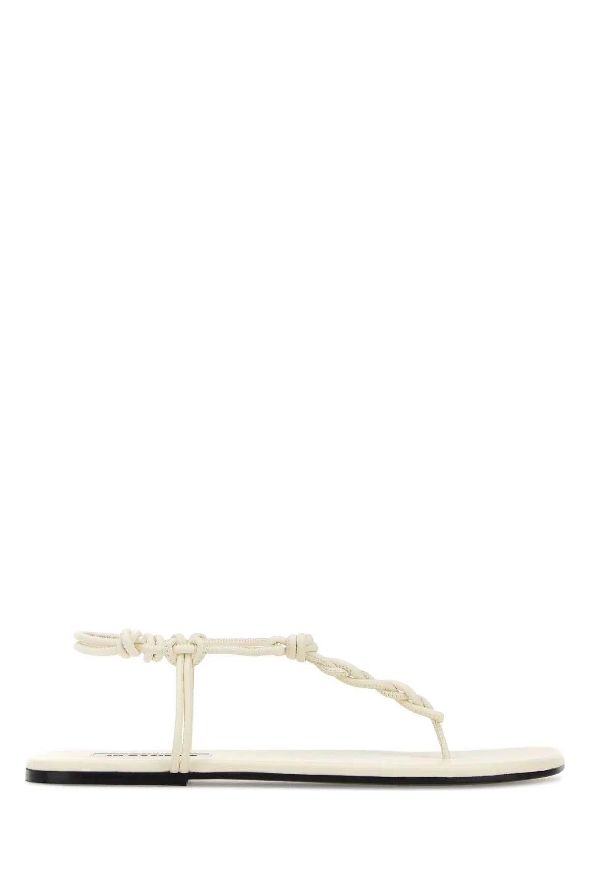 Jil Sander Women White Leather Tangle Sandals