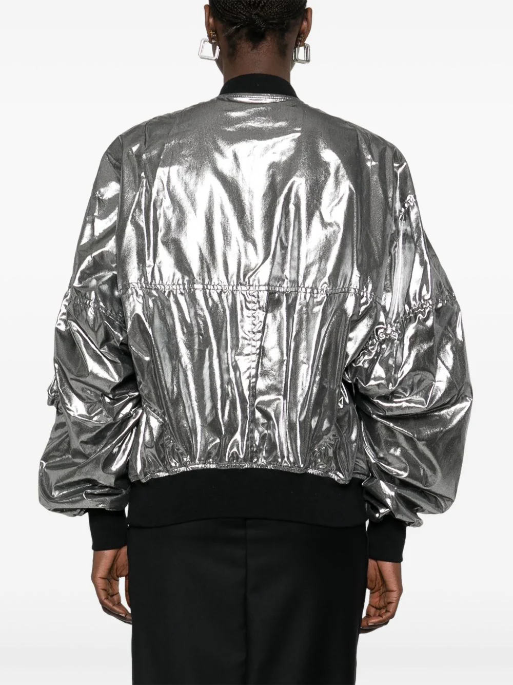 Junya Watanabe Women Metallic Effect Bomber Jacket - Image 3