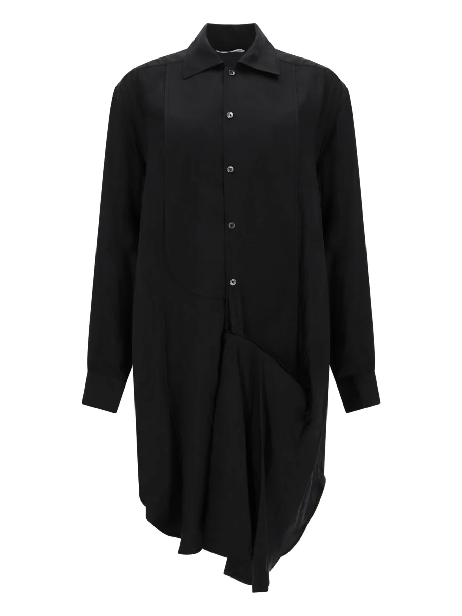 Jw Anderson Women "Tuxedo Drape" Midi Dress
