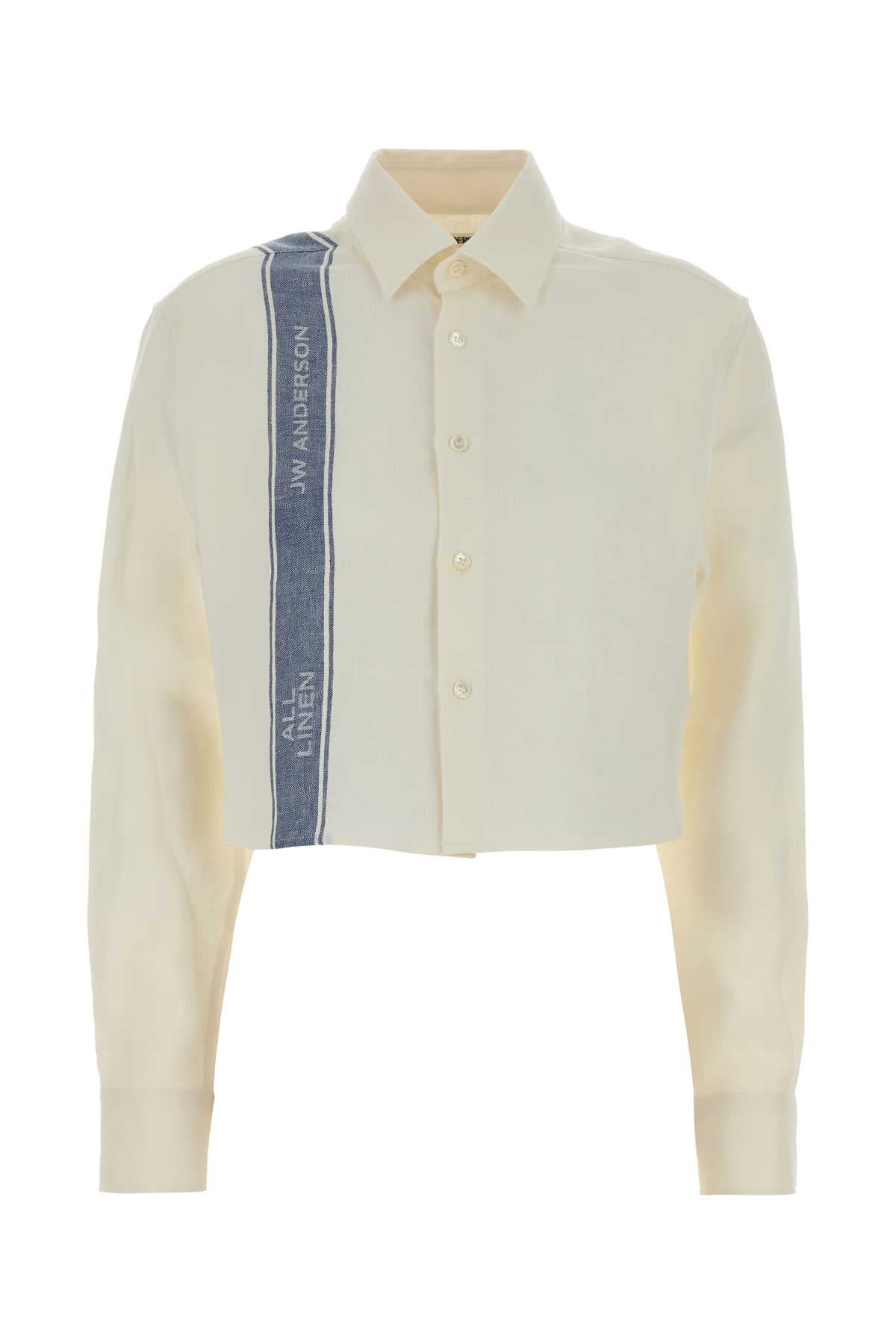 Jw Anderson Women Ivory Linen Shirts