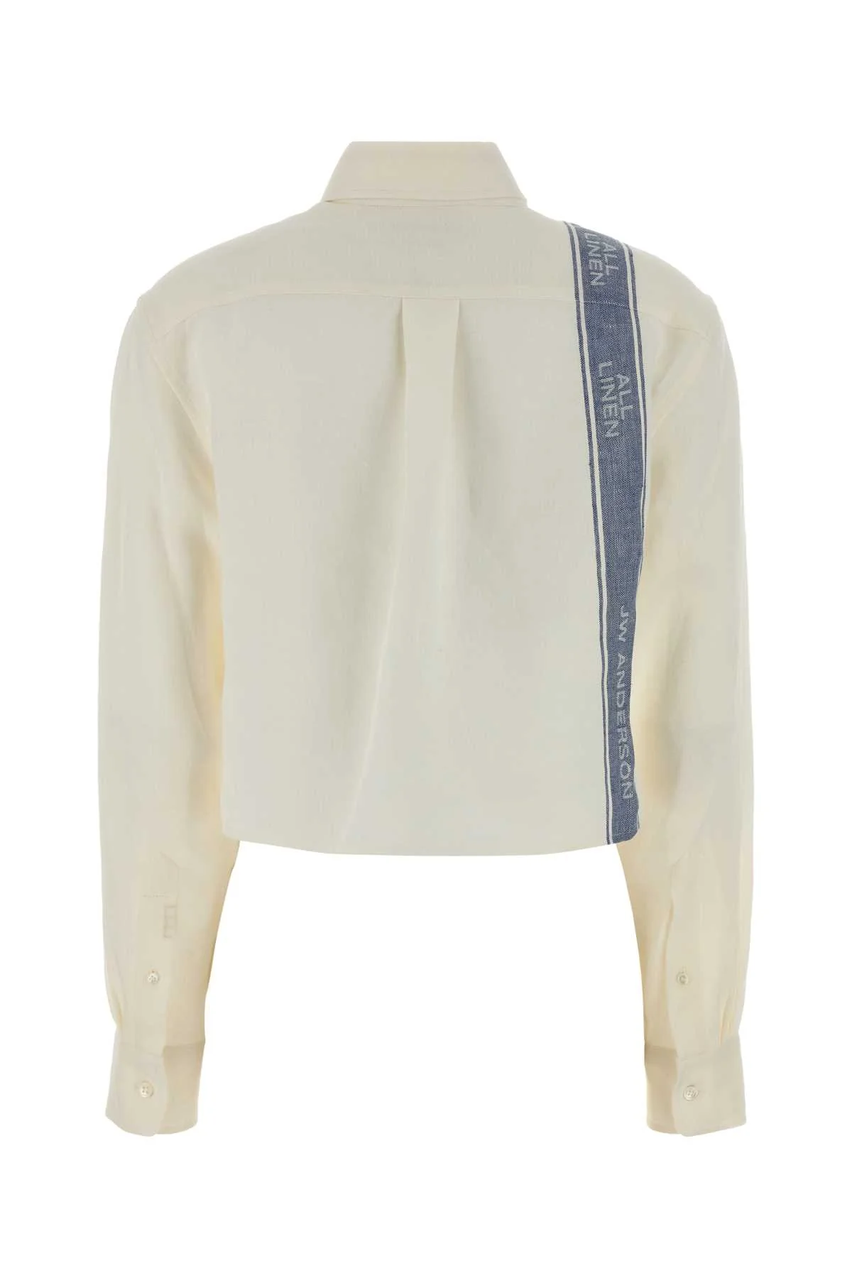 Jw Anderson Women Ivory Linen Shirts - Image 2