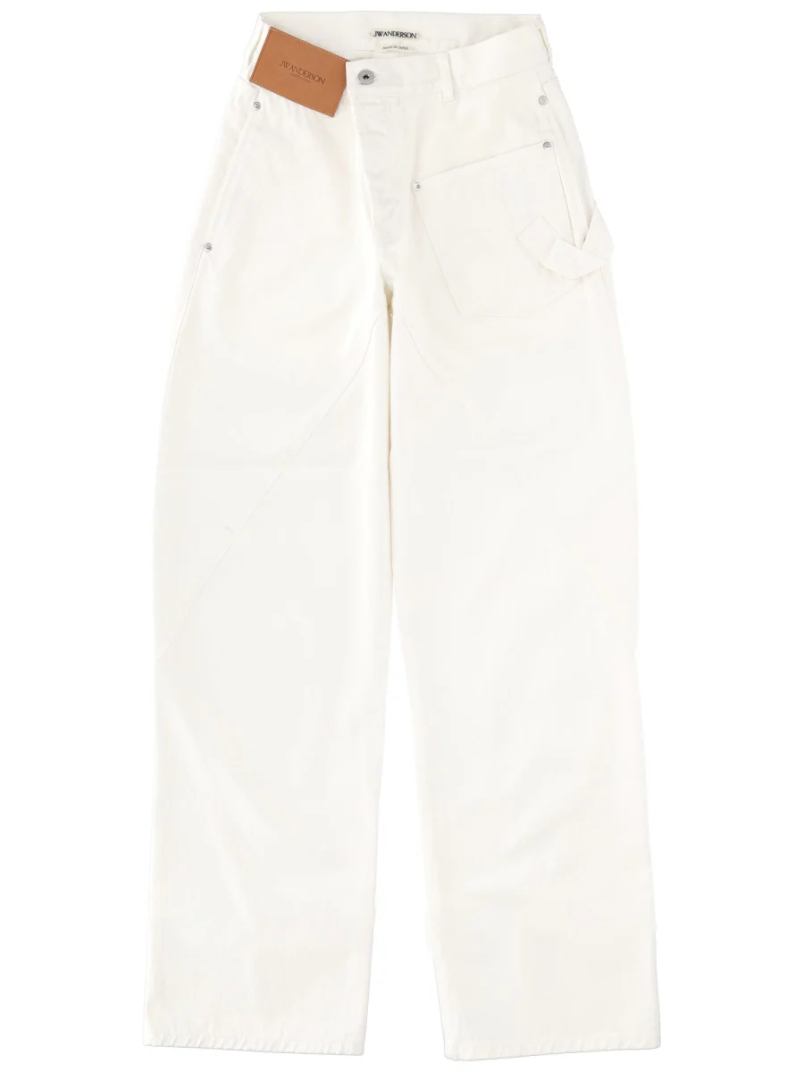 Jw Anderson Women Jeans With Logo Patch