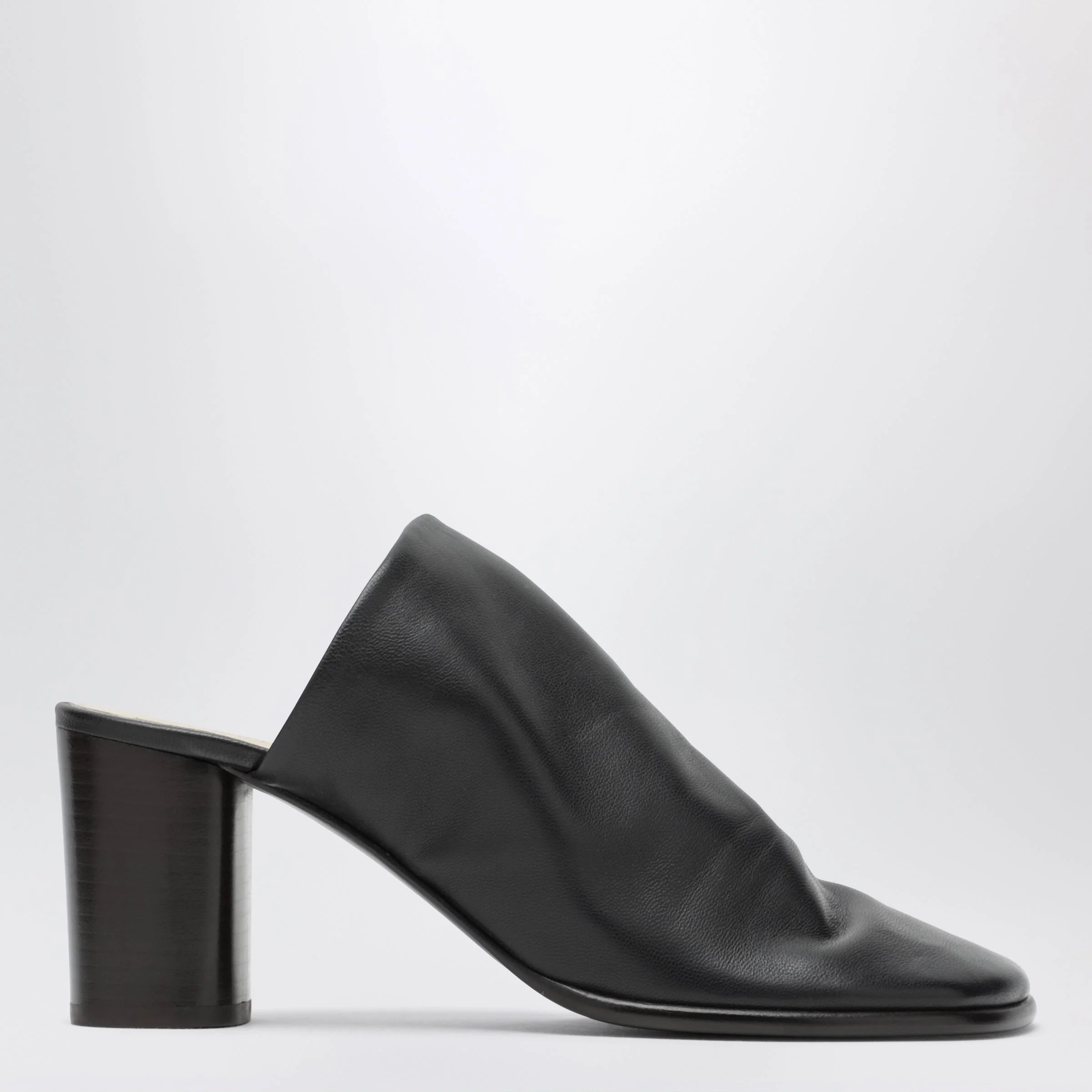 Lemaire Brown Lambskin Mules With Block Heel Women