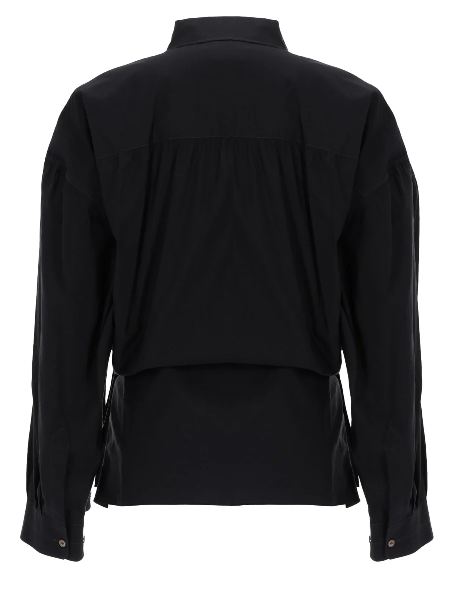 Lemaire Women "Straight Collar Twisted" Shirt - Image 3