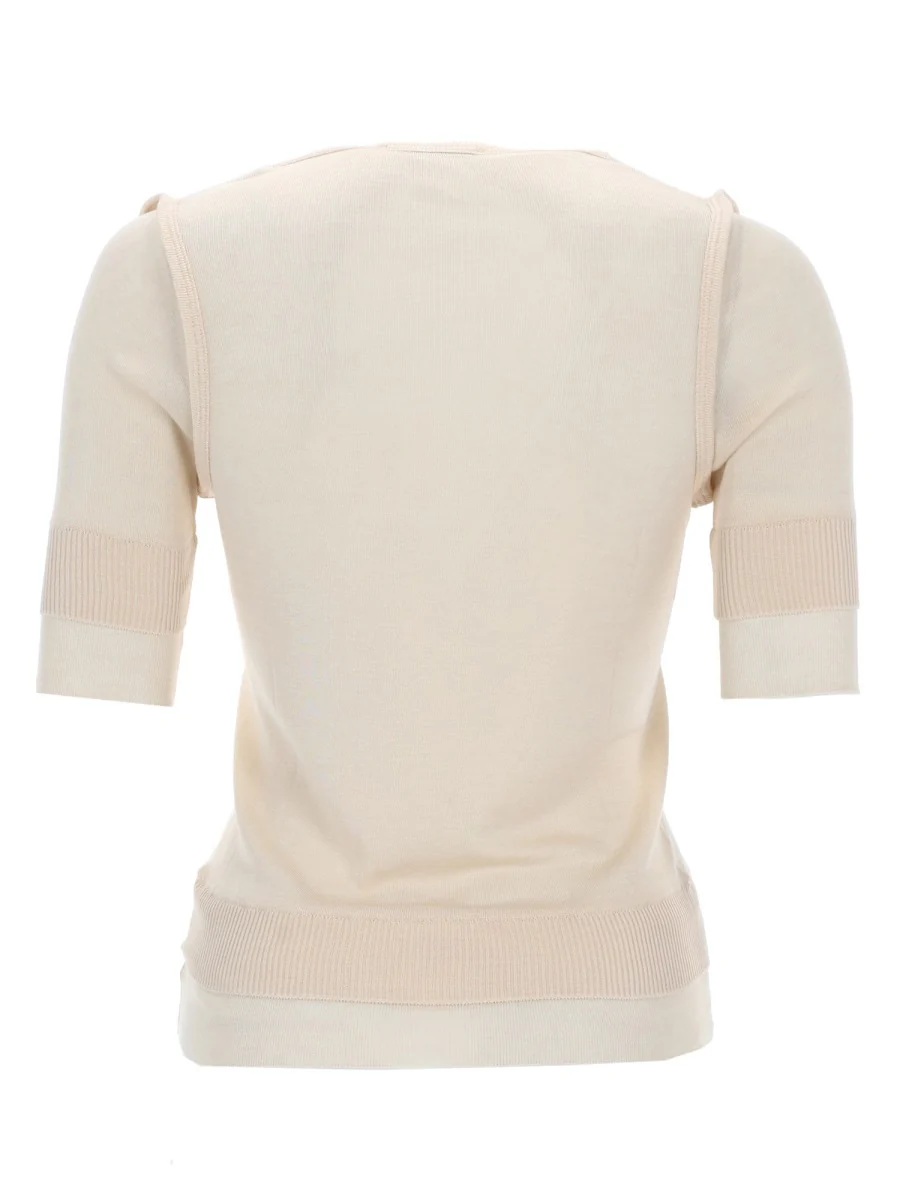 Lemaire Women "Trompe L'oeil" Viscose And Silk Top - Image 3