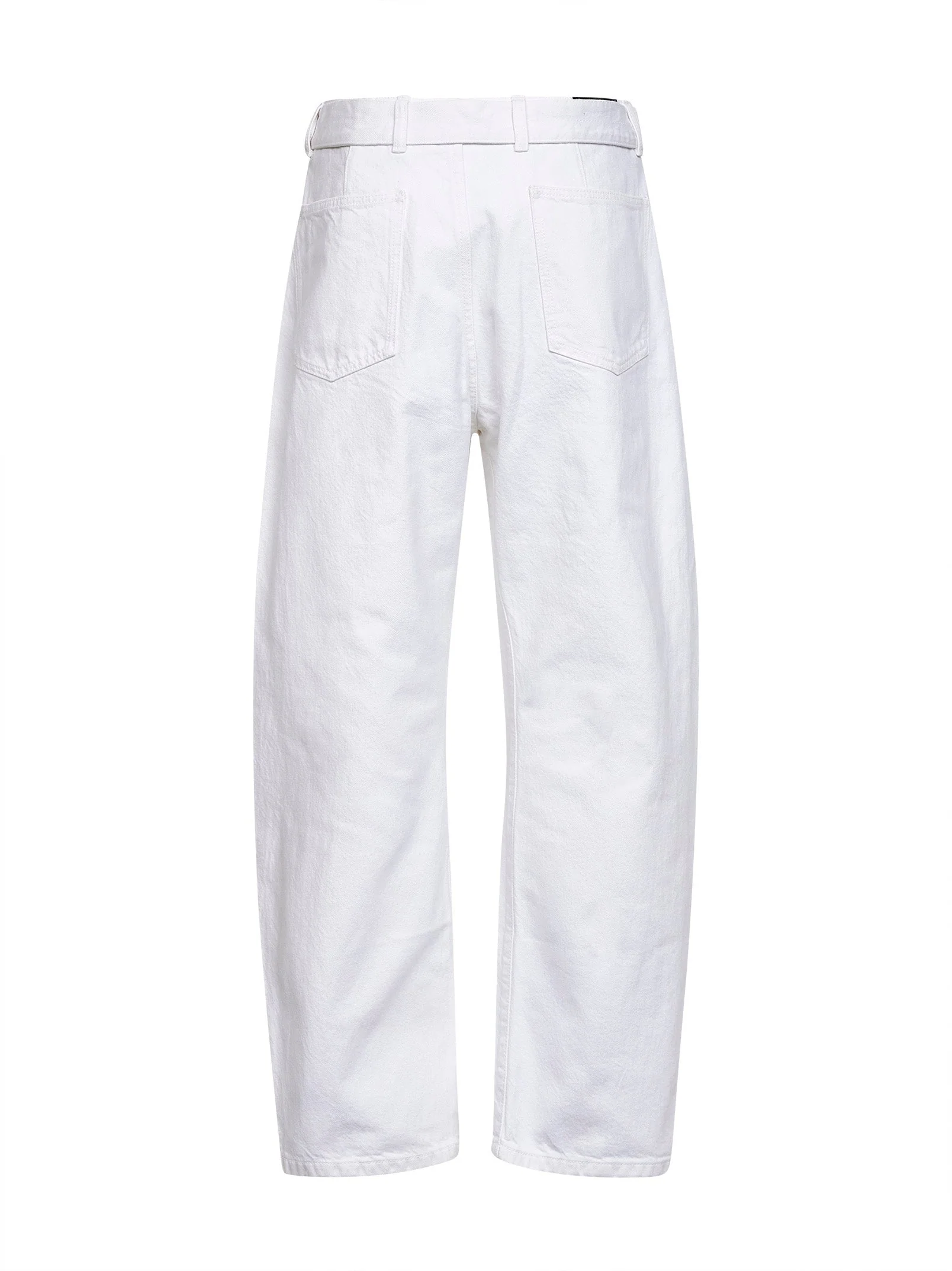 Lemaire Women Milk Denim Twisted Belted Trousers - Image 2