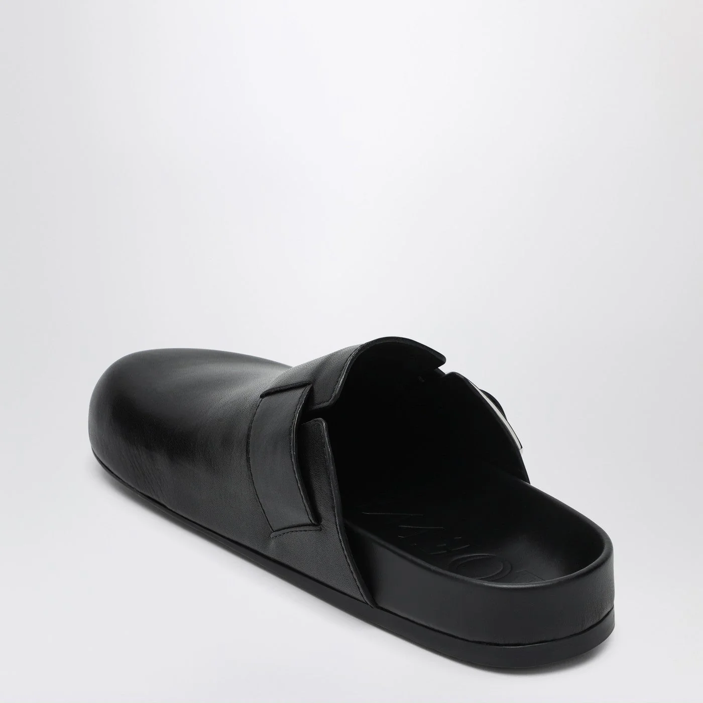 Loewe Black Leather Sabot Ease Buckle Women - Image 2