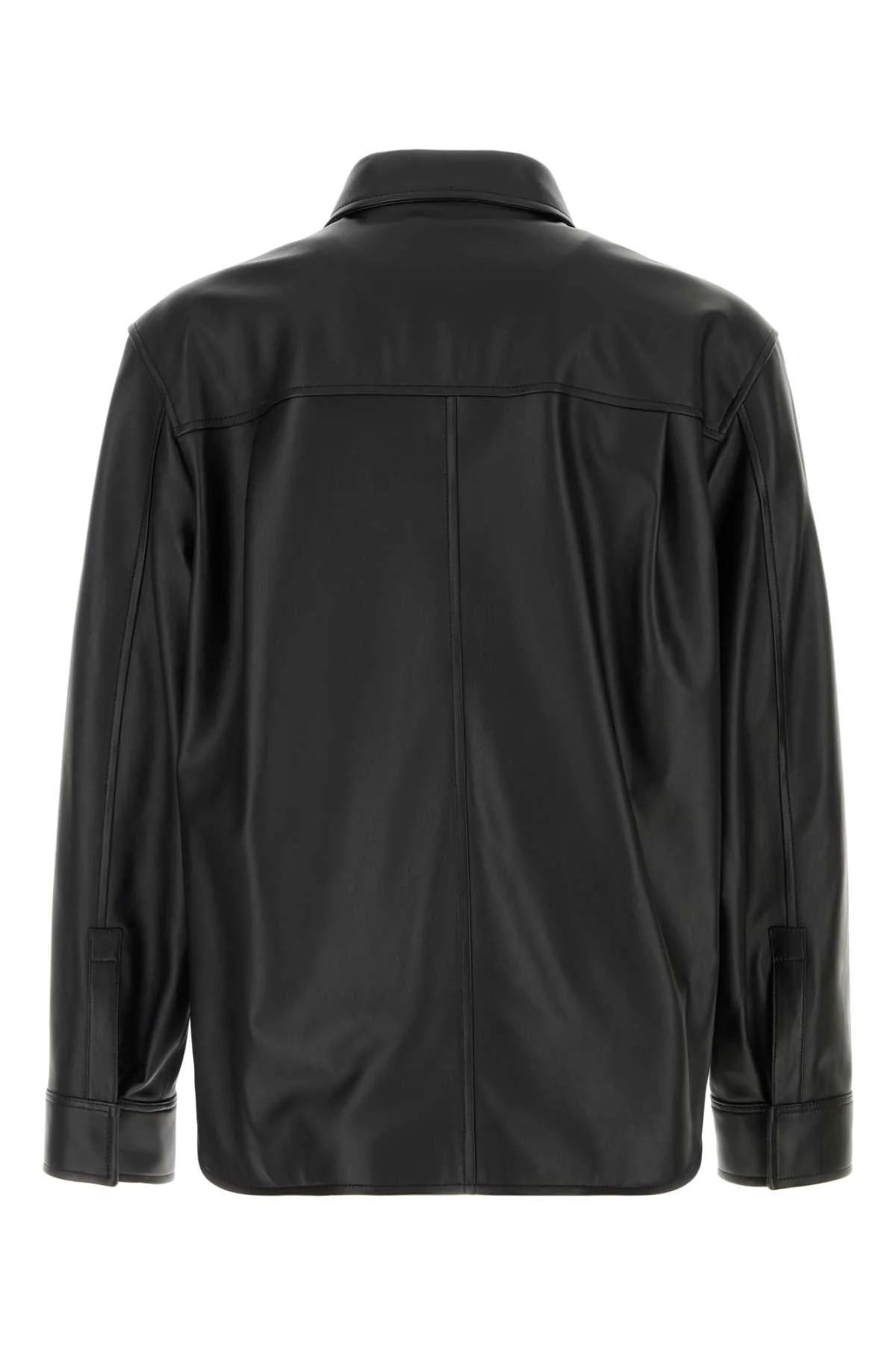 Loewe Men Black Leather Shirt - Image 2