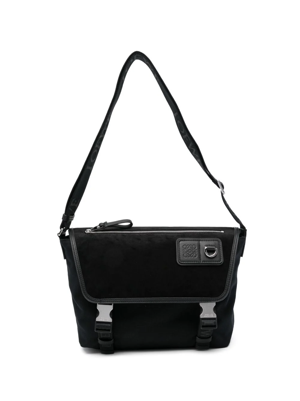 Loewe Men Flex Medium Canvas And Suede Crossbody Bag