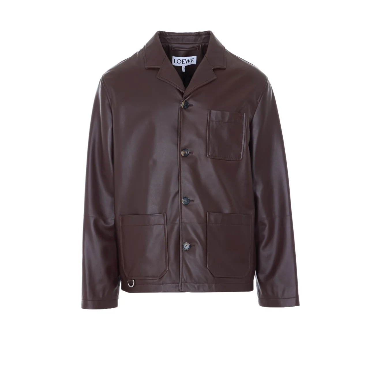 Loewe Men Leather Workwear Jacket