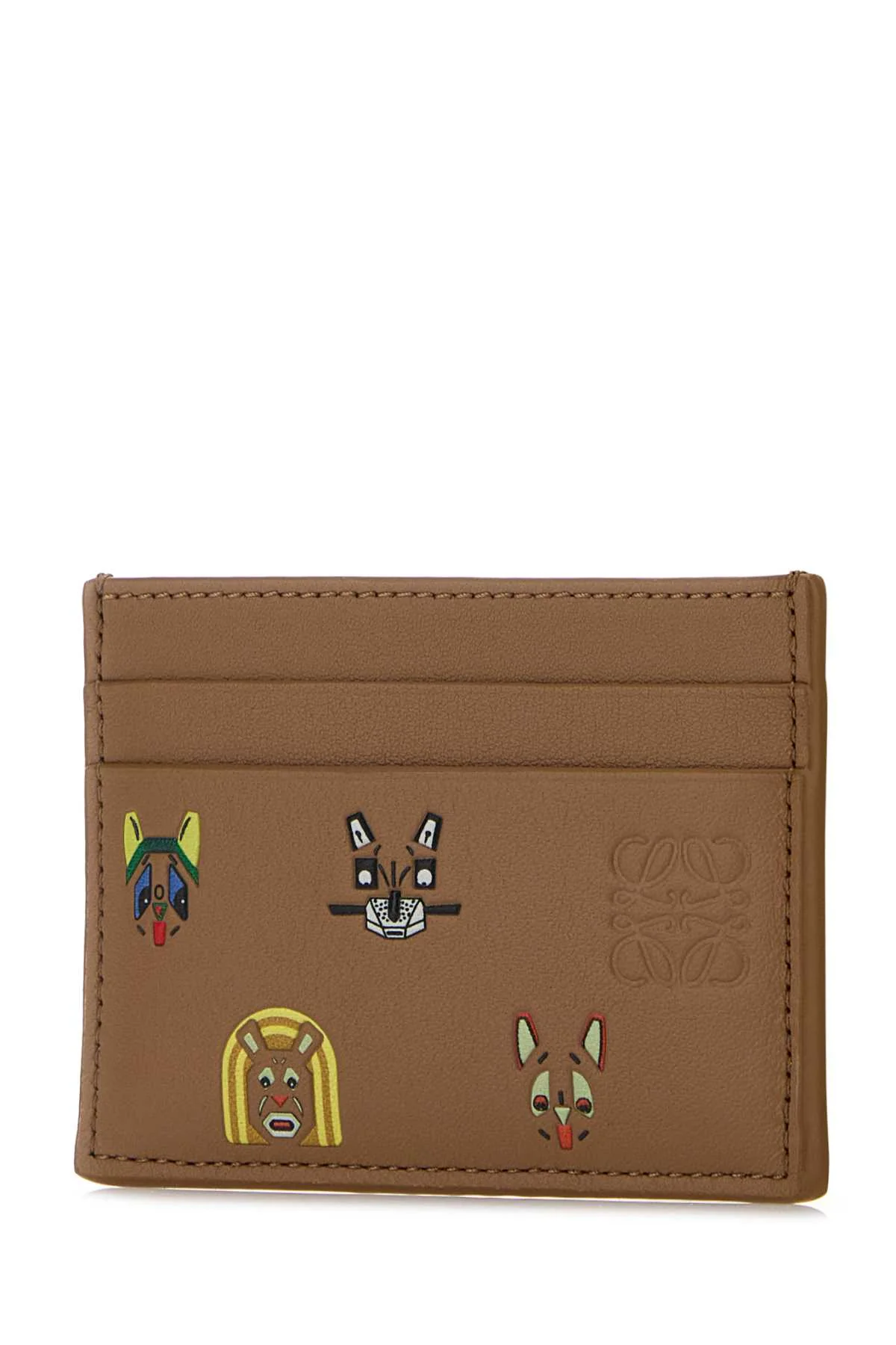 Loewe Women Camel Leather Cats Card Holder - Image 2