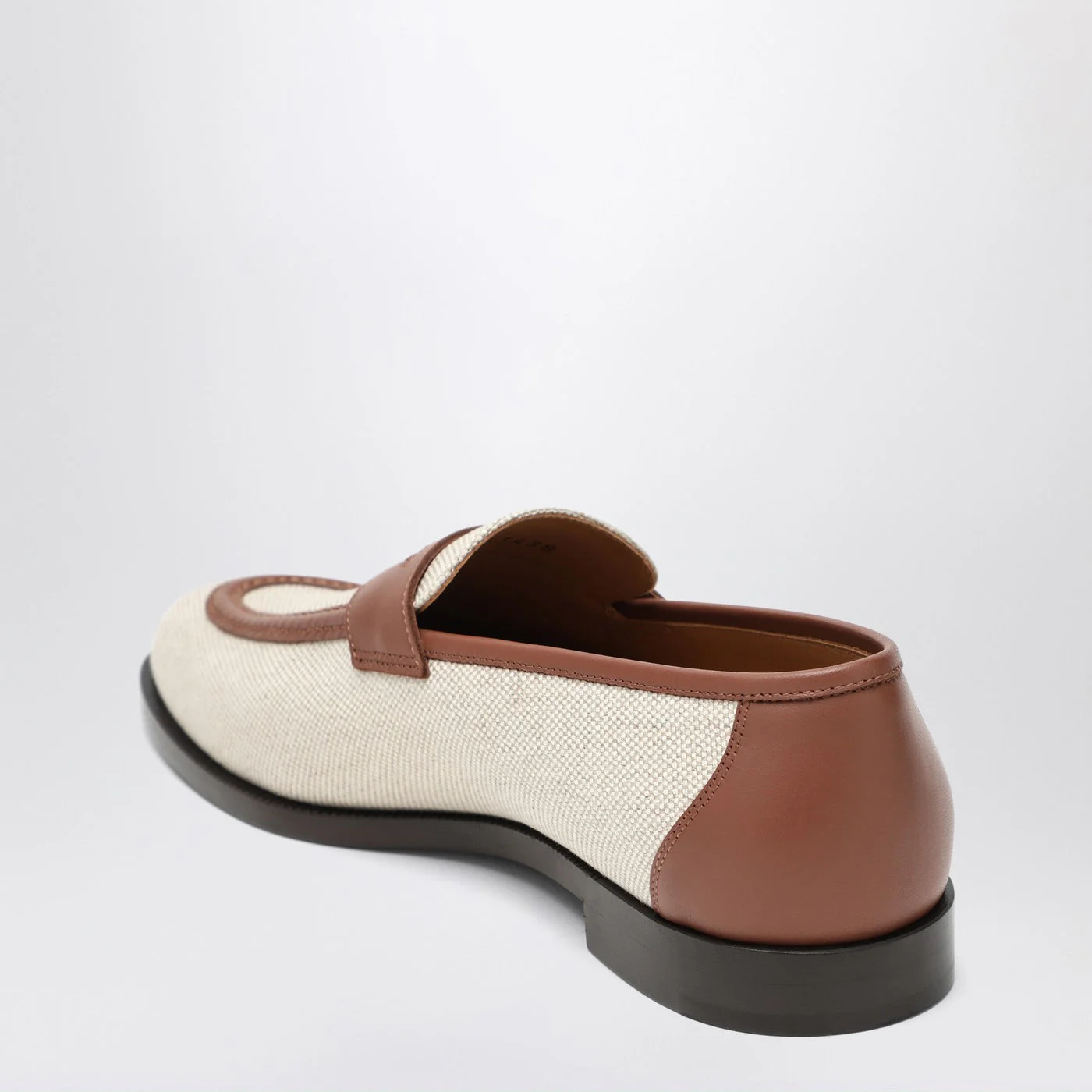 Loro Piana Sergio Loafers In Natural-Coloured Canvas And Leather Women - Image 2
