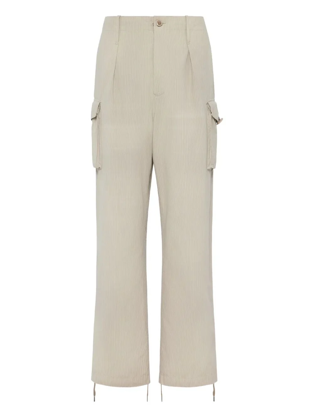 Maison Margiela Men Cotton-Blend Pinstripe Pattern Cargo Trousers
