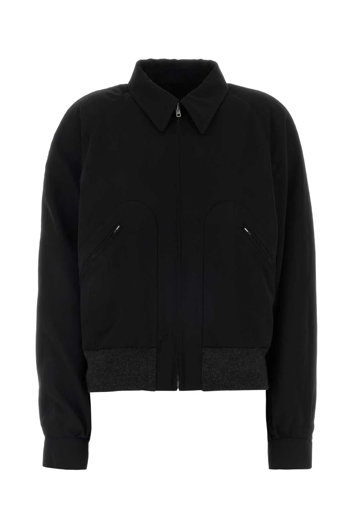 Maison Margiela Women Black Wool Bomber Jacket