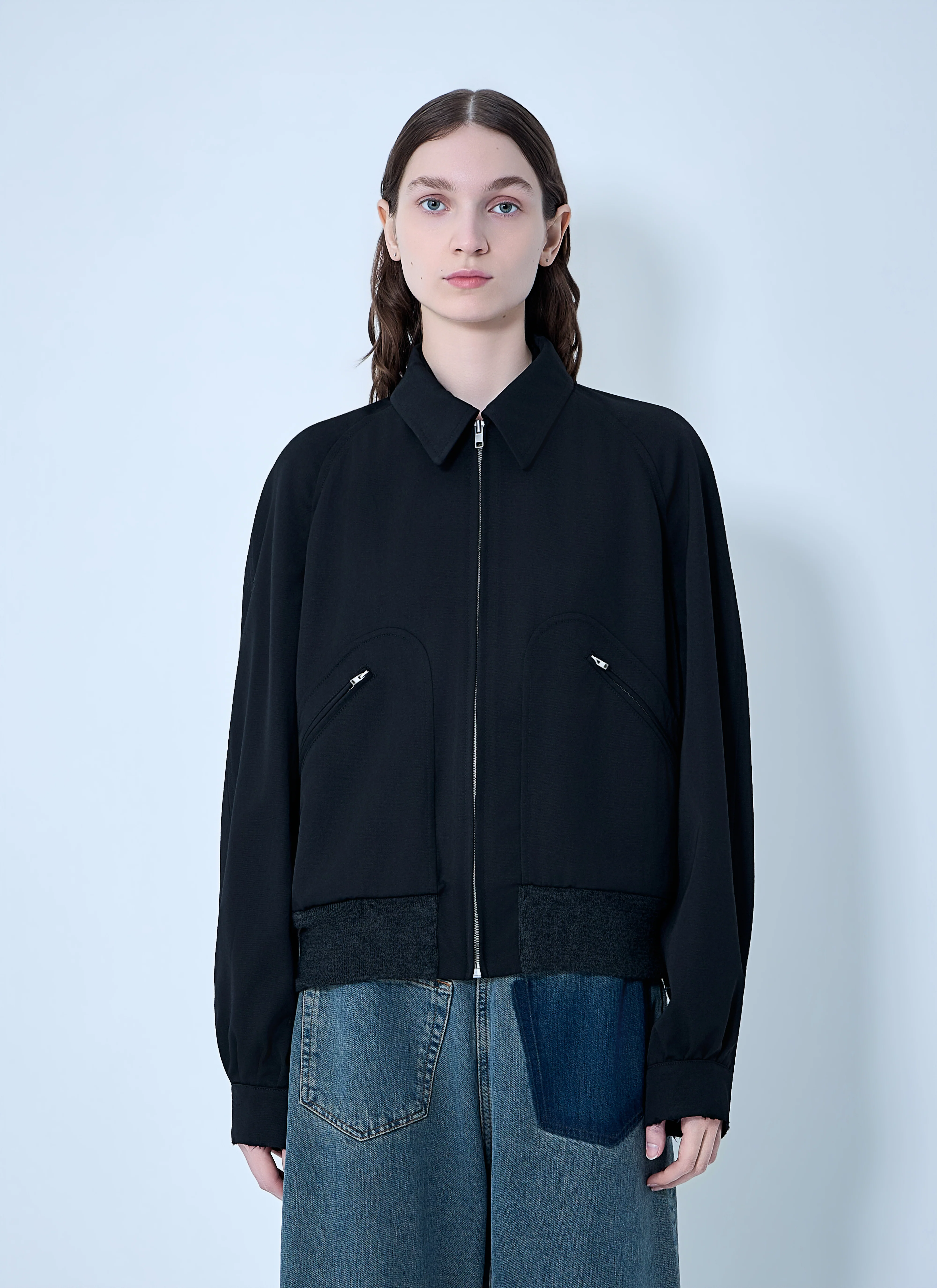 Maison Margiela Women Zip-Front Wool-Blend Jacket