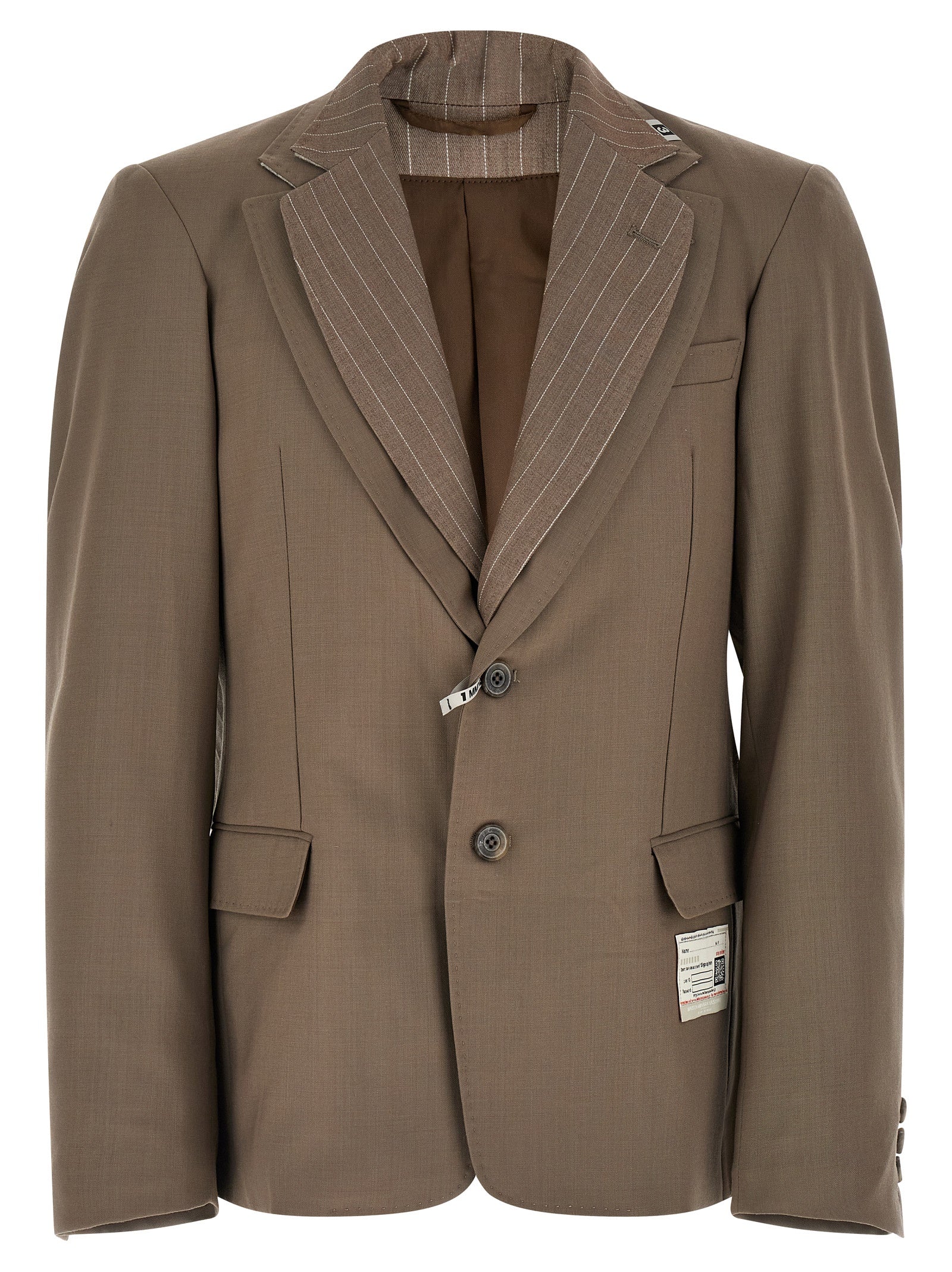 Maison Mihara Yasuhiro Men Double Layer Lapel Blazer Jacket