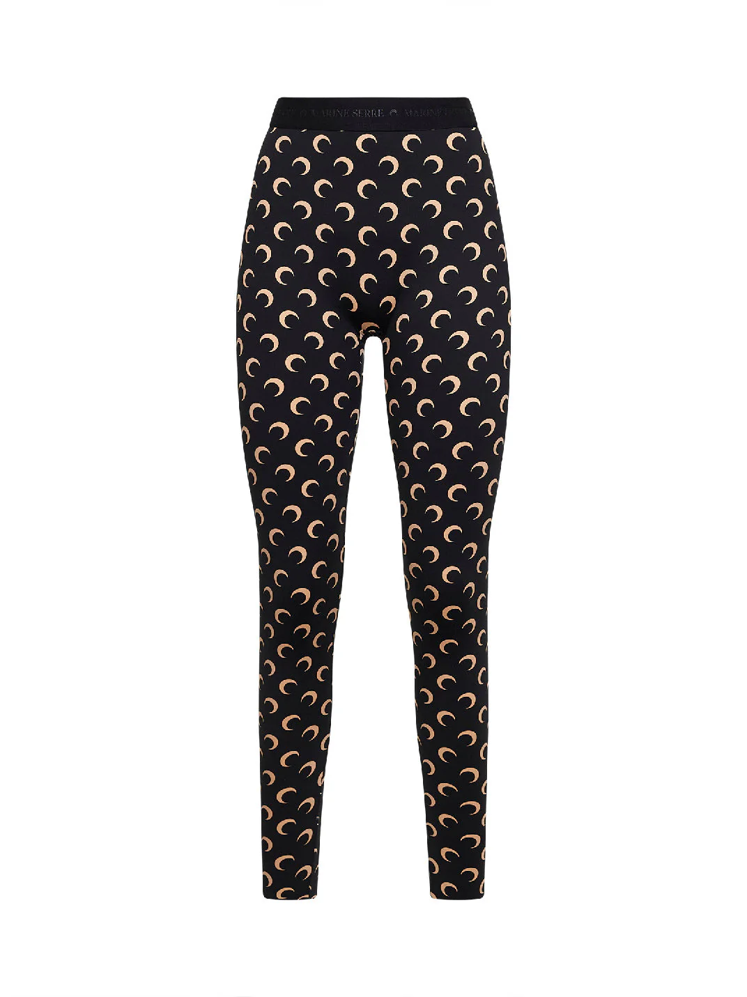 Marine Serre Women Black Moon Print Recycled Jersey Leggings