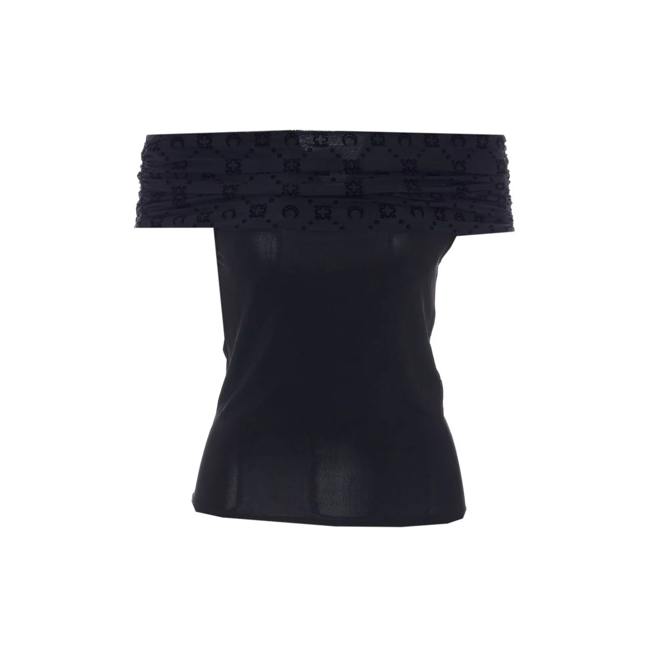 Marine Serre Women Moonogram Off Shoulder Top
