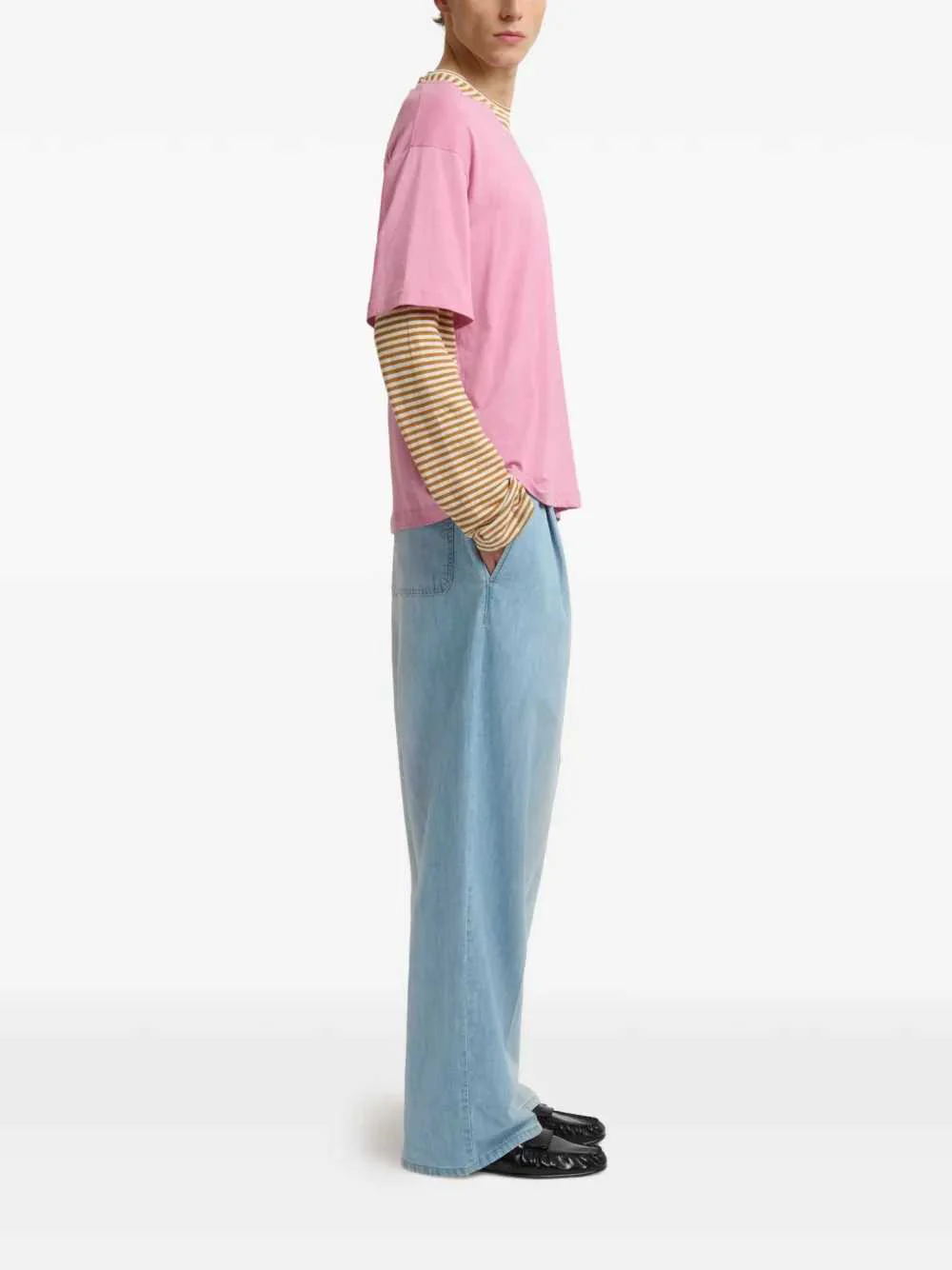 Marni Men Striped Logo T-Shirt - Image 3