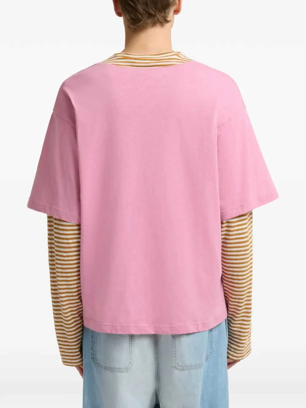 Marni Men Striped Logo T-Shirt - Image 4