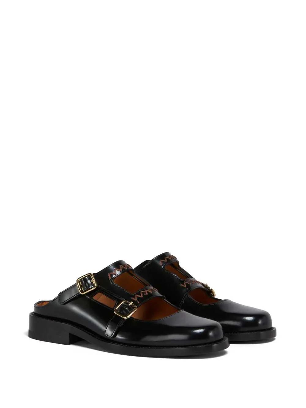 Marni Women Buckle Mules - Image 2