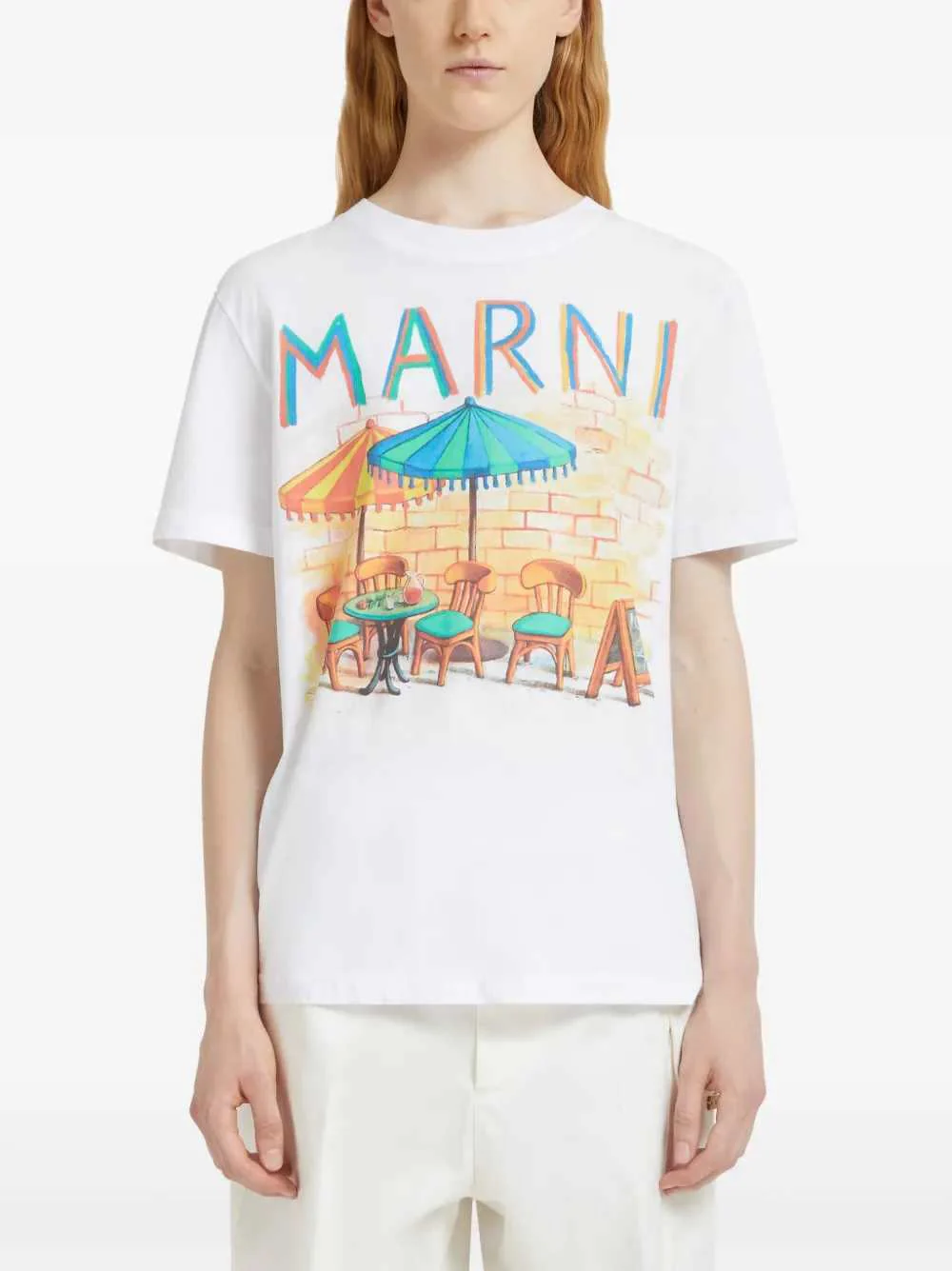 Marni Women Postcard Print T-Shirt - Image 3