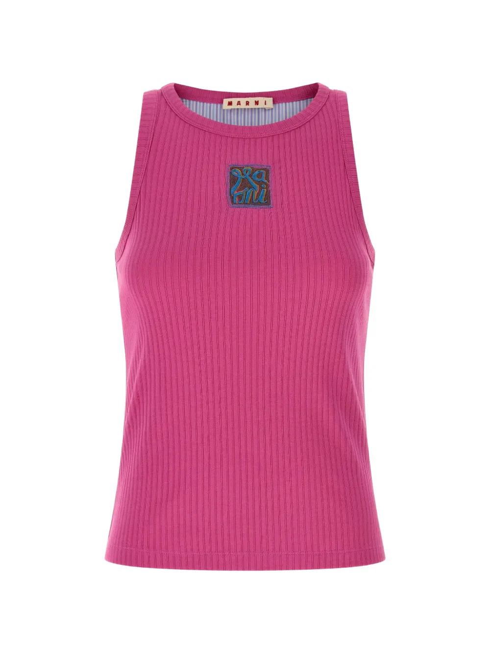 Marni Women Ribbed Tank Top With Applique