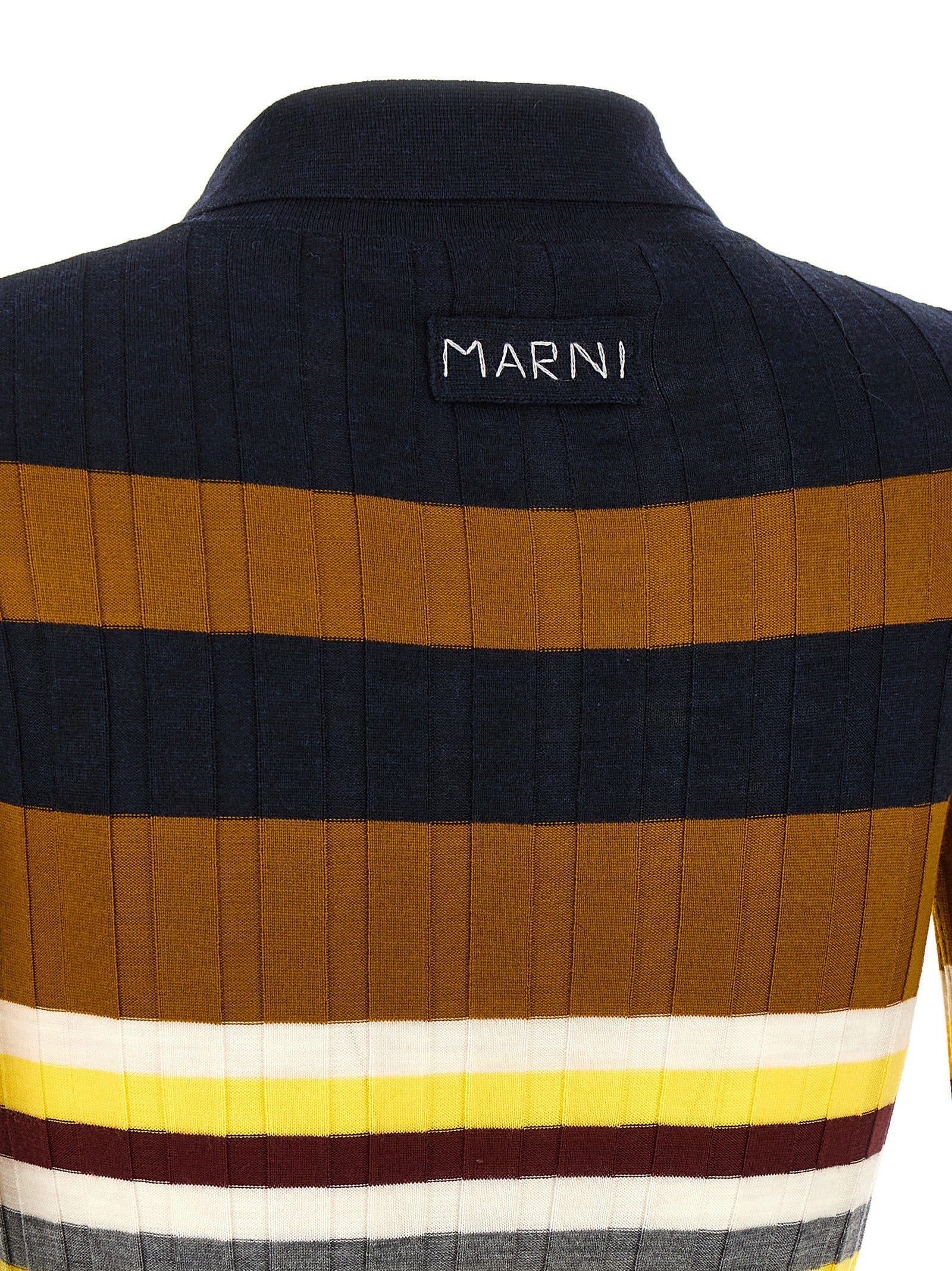 Marni Women Ribbed Wool Polo Shirt - Image 4