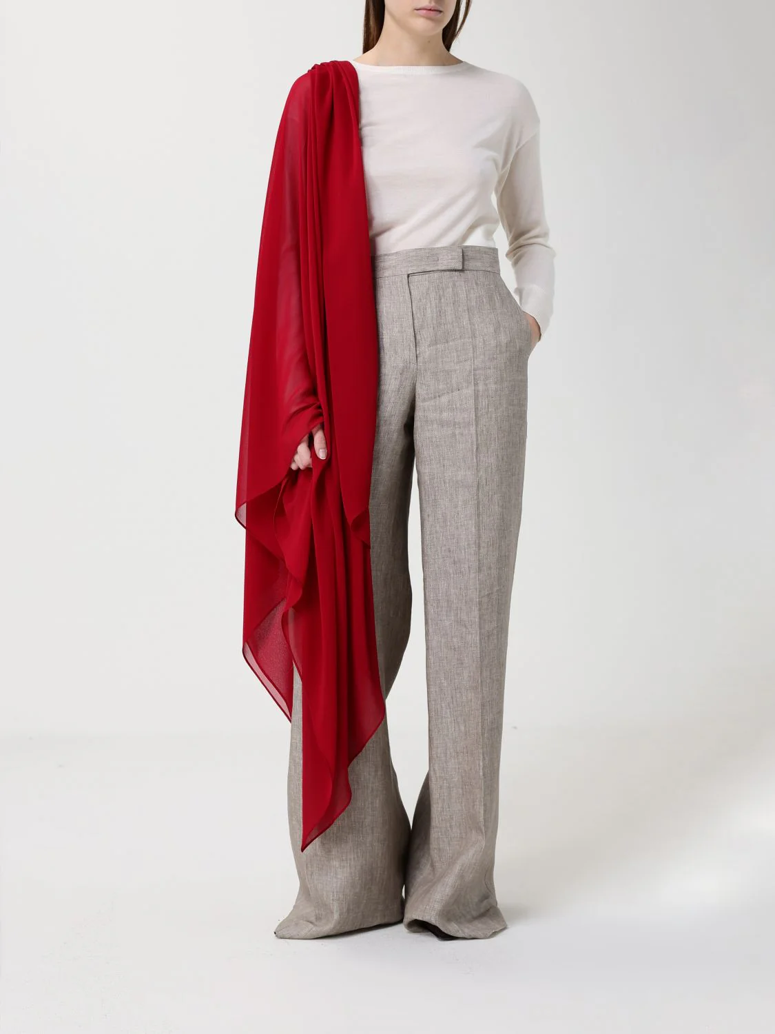 Max Mara Pants Woman Beige - Image 2