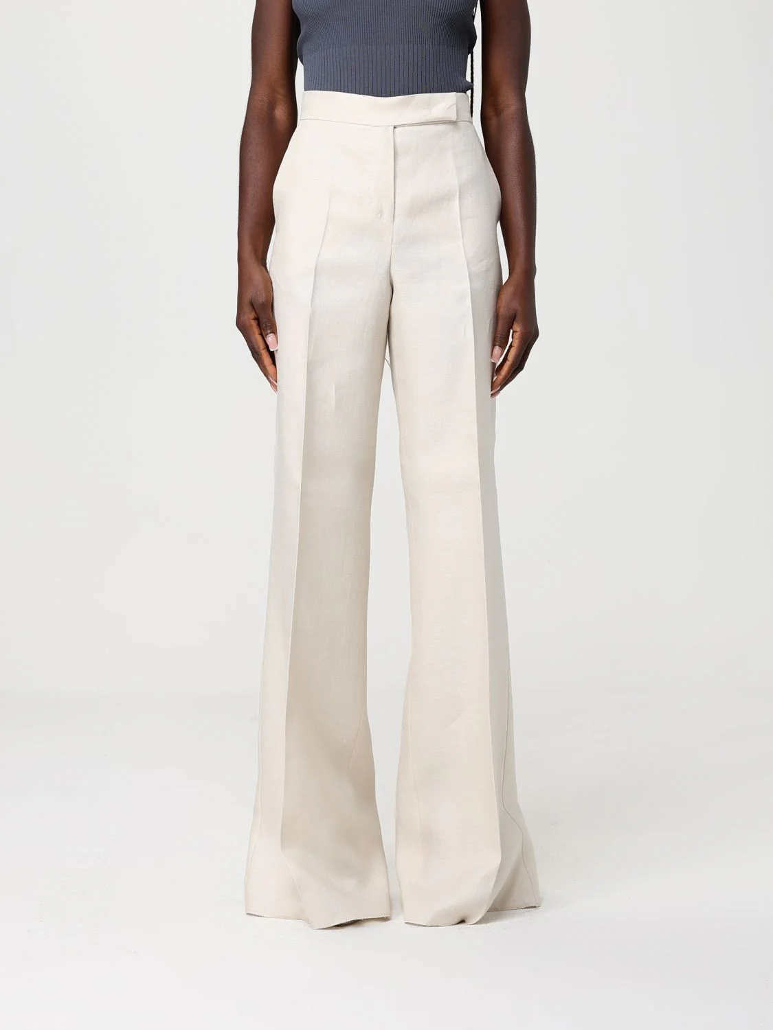 Max Mara Pants Woman Cream