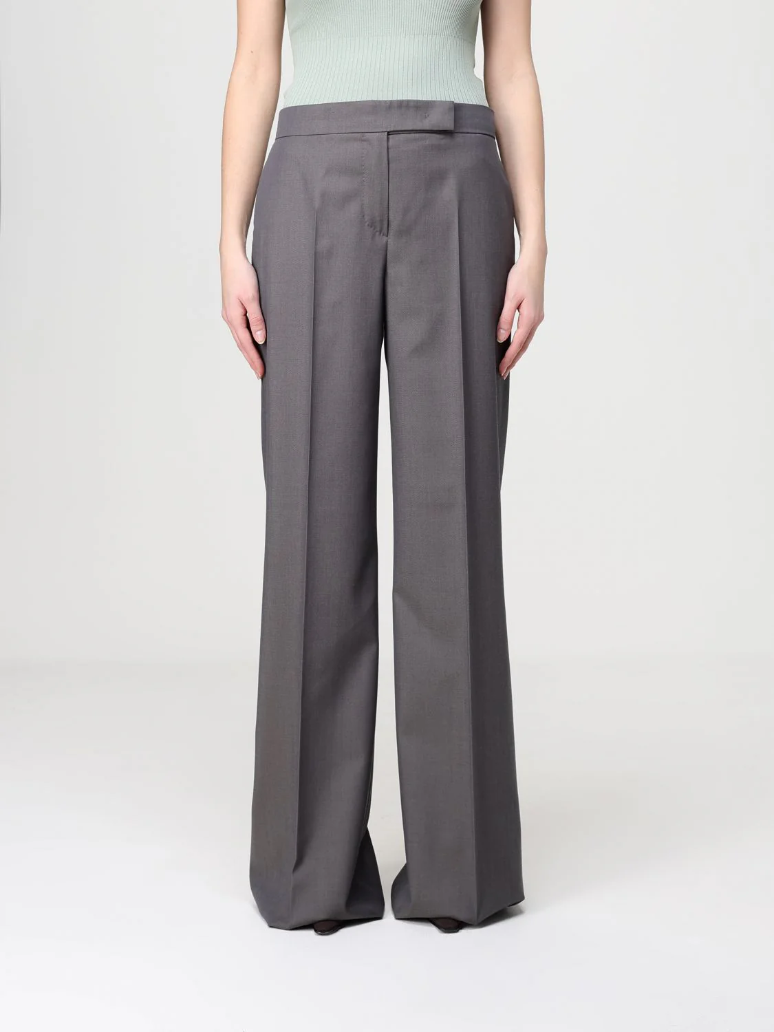 Max Mara Pants Woman Grey