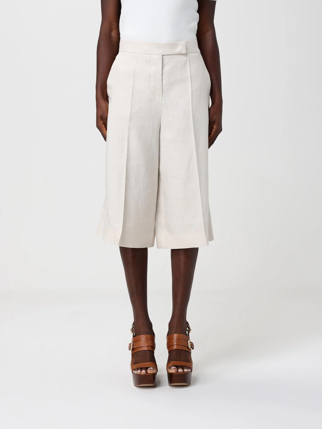 Max Mara Shorts Woman Cream