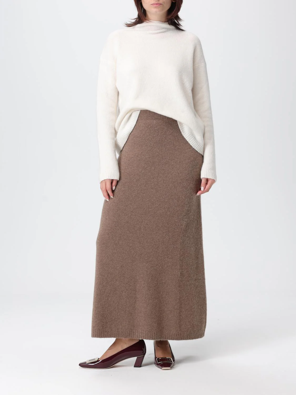 Max Mara Skirt Woman Grey - Image 2