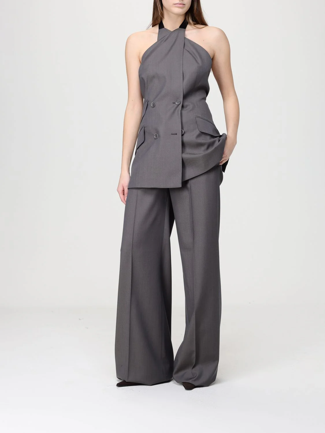 Max Mara Top Woman Grey - Image 2