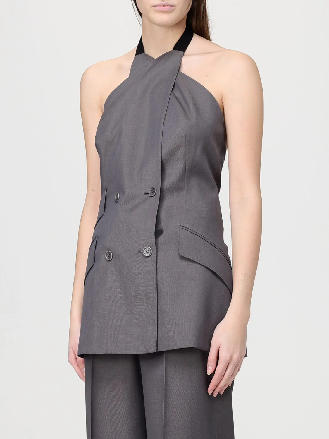 Max Mara Top Woman Grey - Image 4