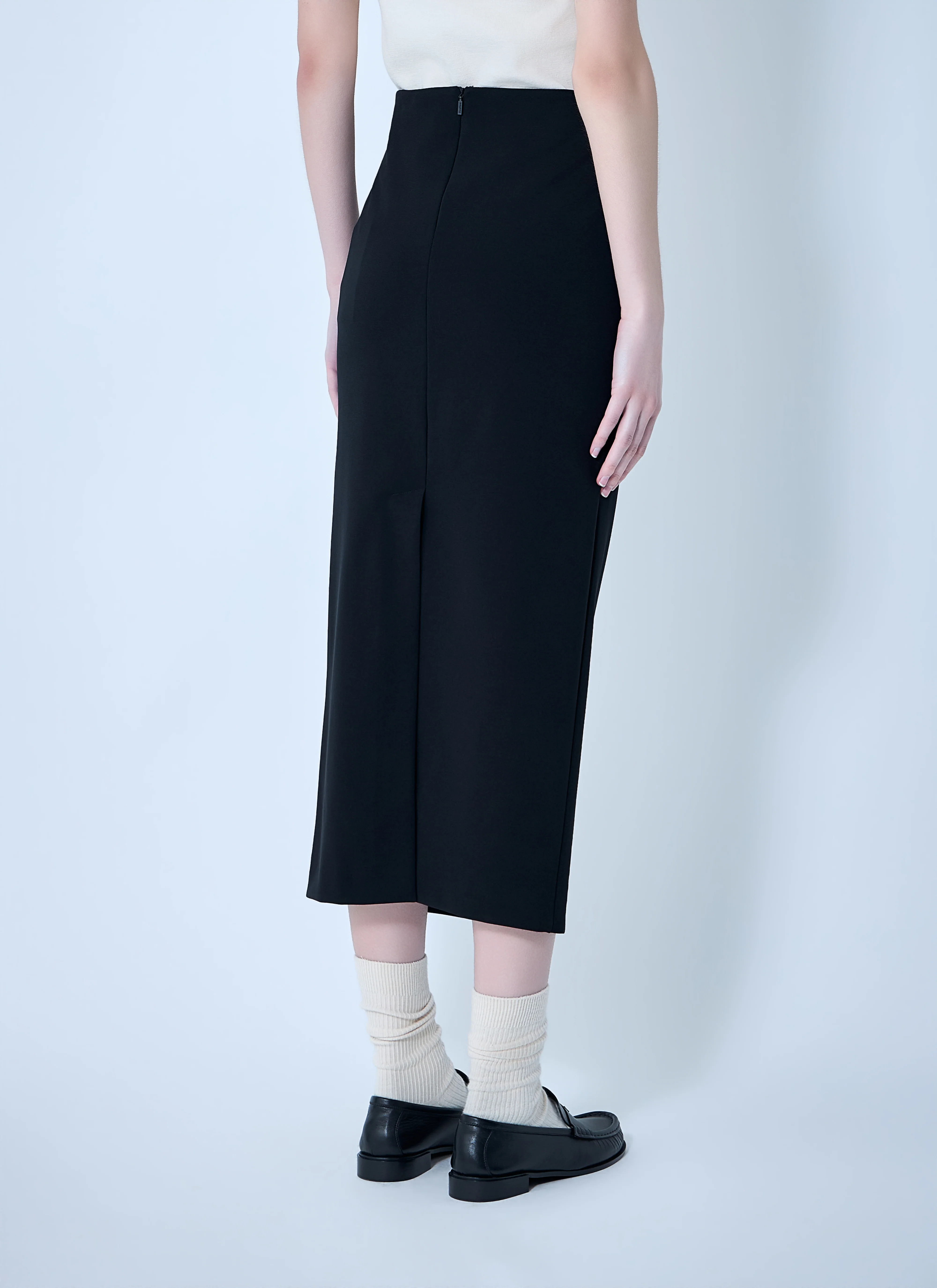 Max Mara Women Compact Crêpe Jersey Midi Skirt - Image 4