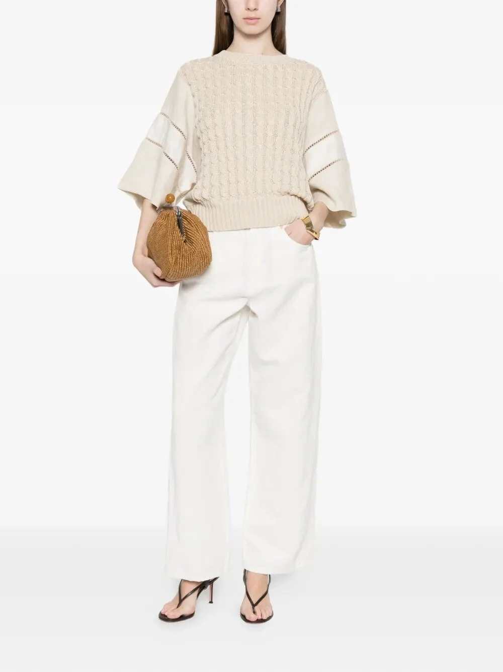 Max Mara Women Cotton And Linen Pants - Image 2
