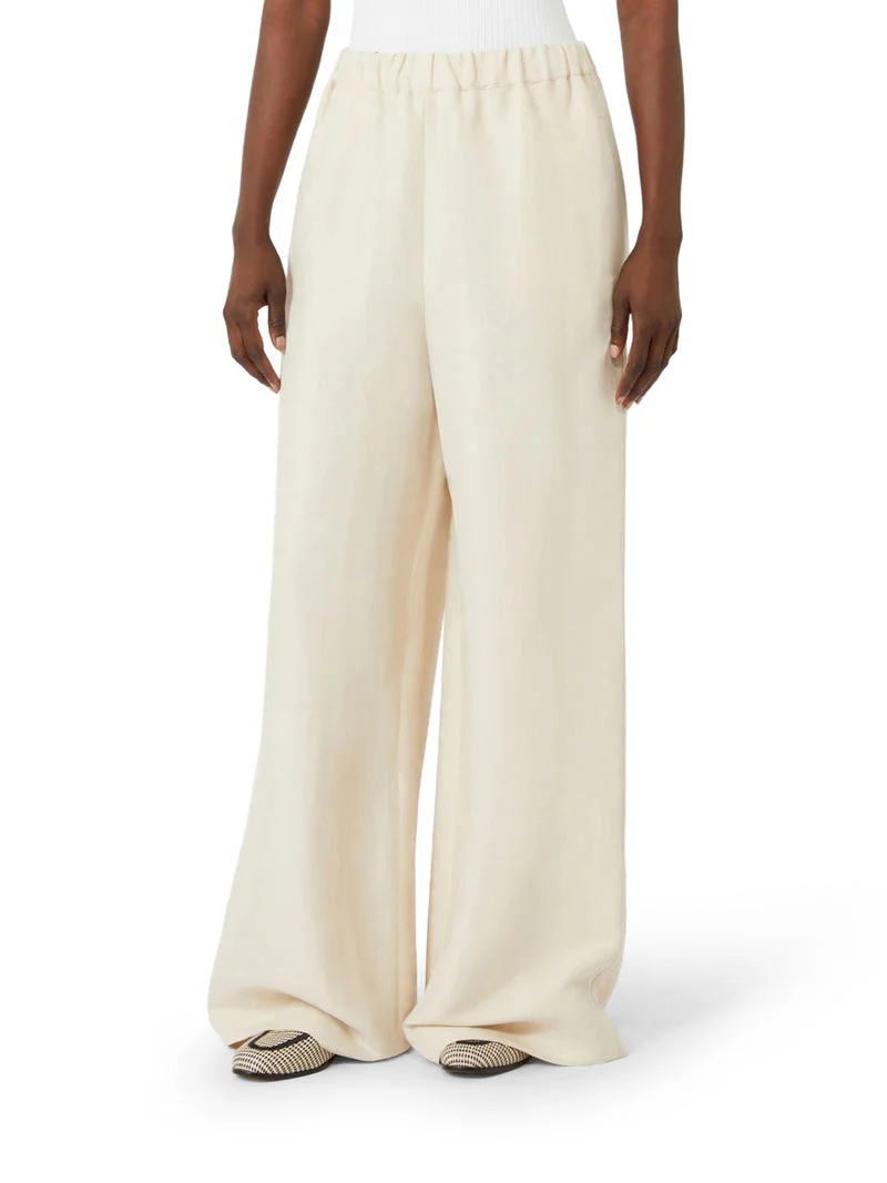 Max Mara Women Linen And Silk Trousers - Image 3