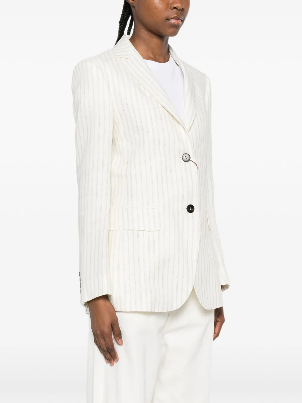 Max Mara Women Linen Single-Breasted Jacket - Image 5
