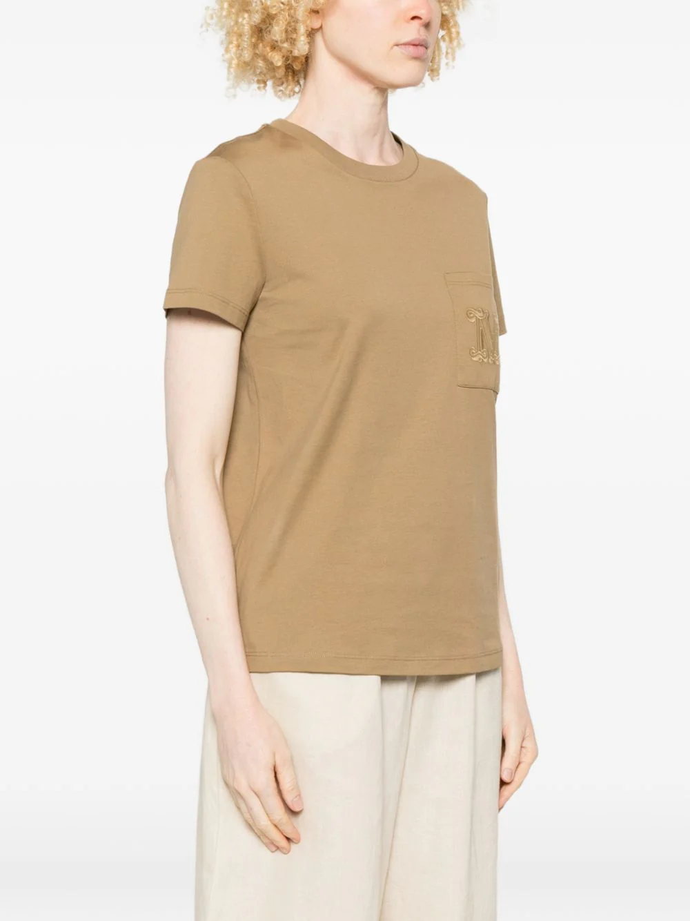 Max Mara Women Logo Cotton T-Shirt - Image 3