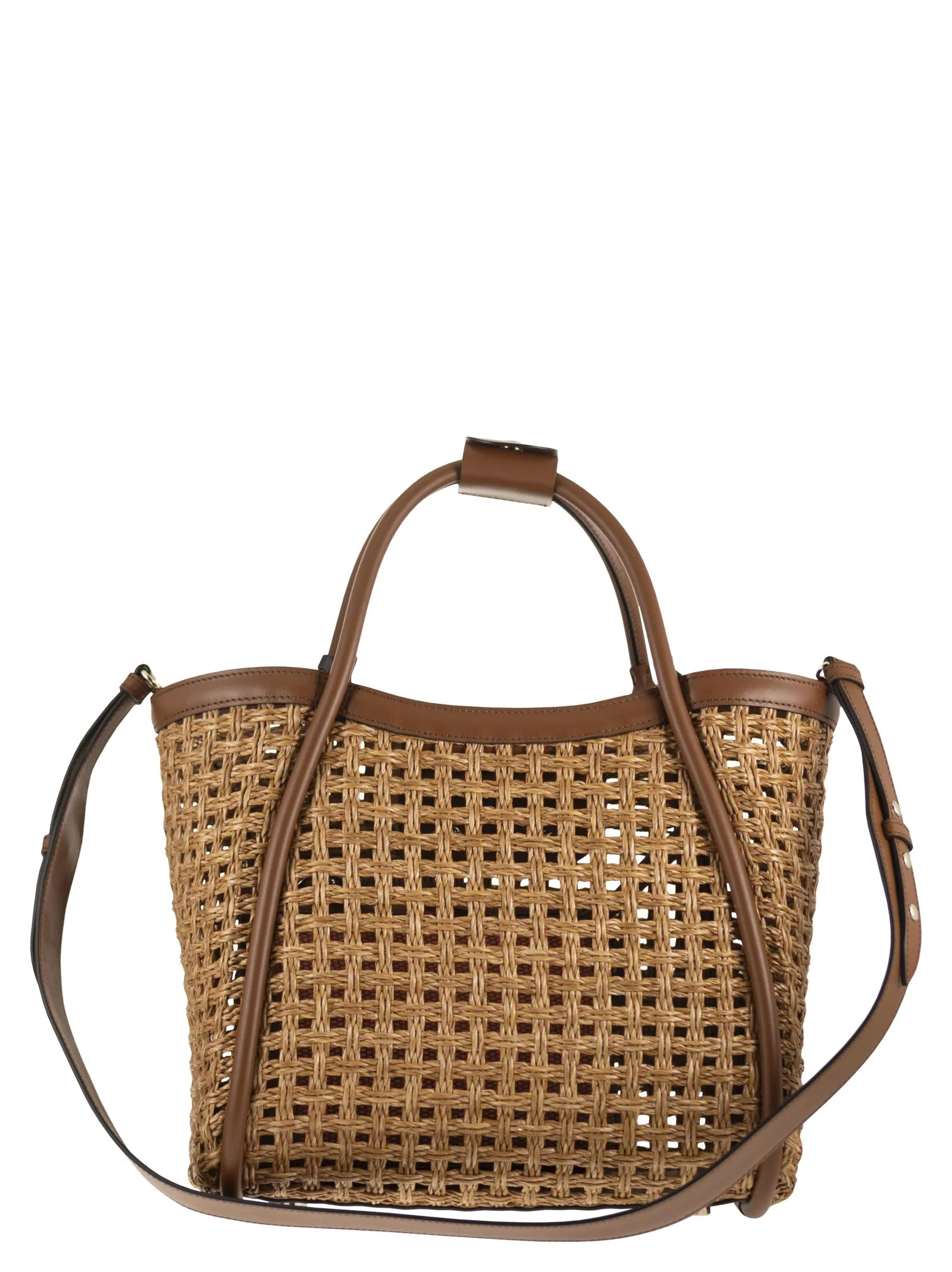 Max Mara Women Mxamarinecesto - Small Marine Bag In Woven Natural Fibre - Image 2