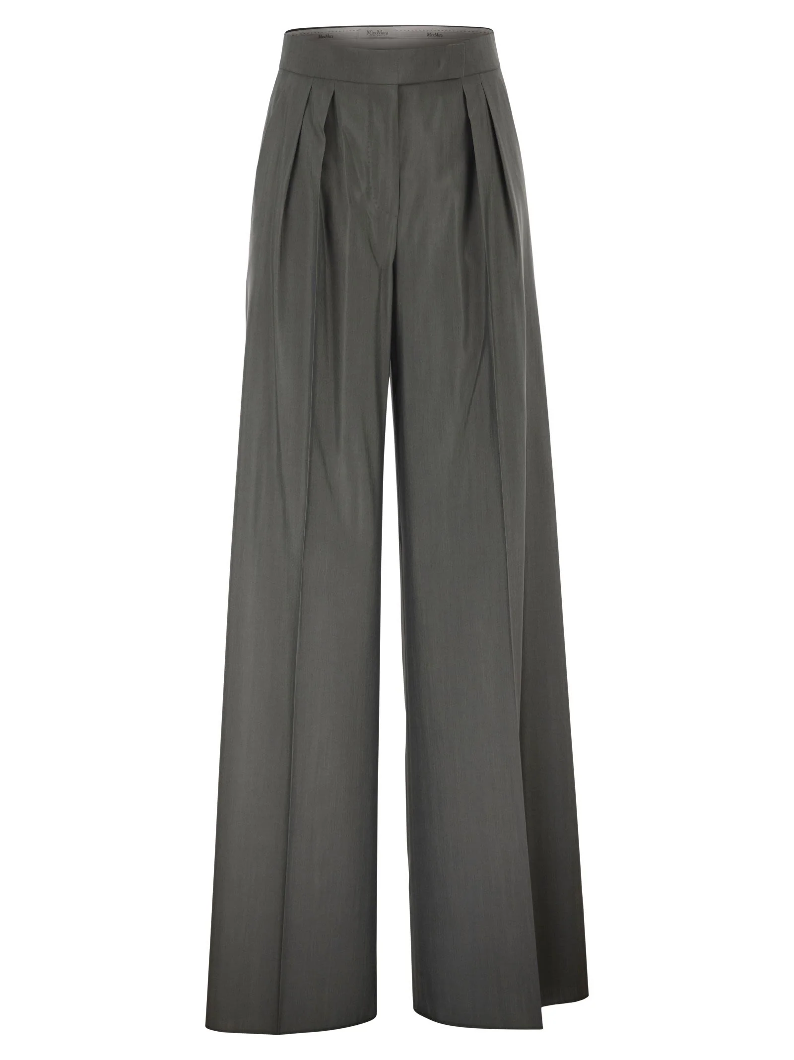 Max Mara Women Mxmgiallo - Wide-Leg Trousers In Wool And Silk